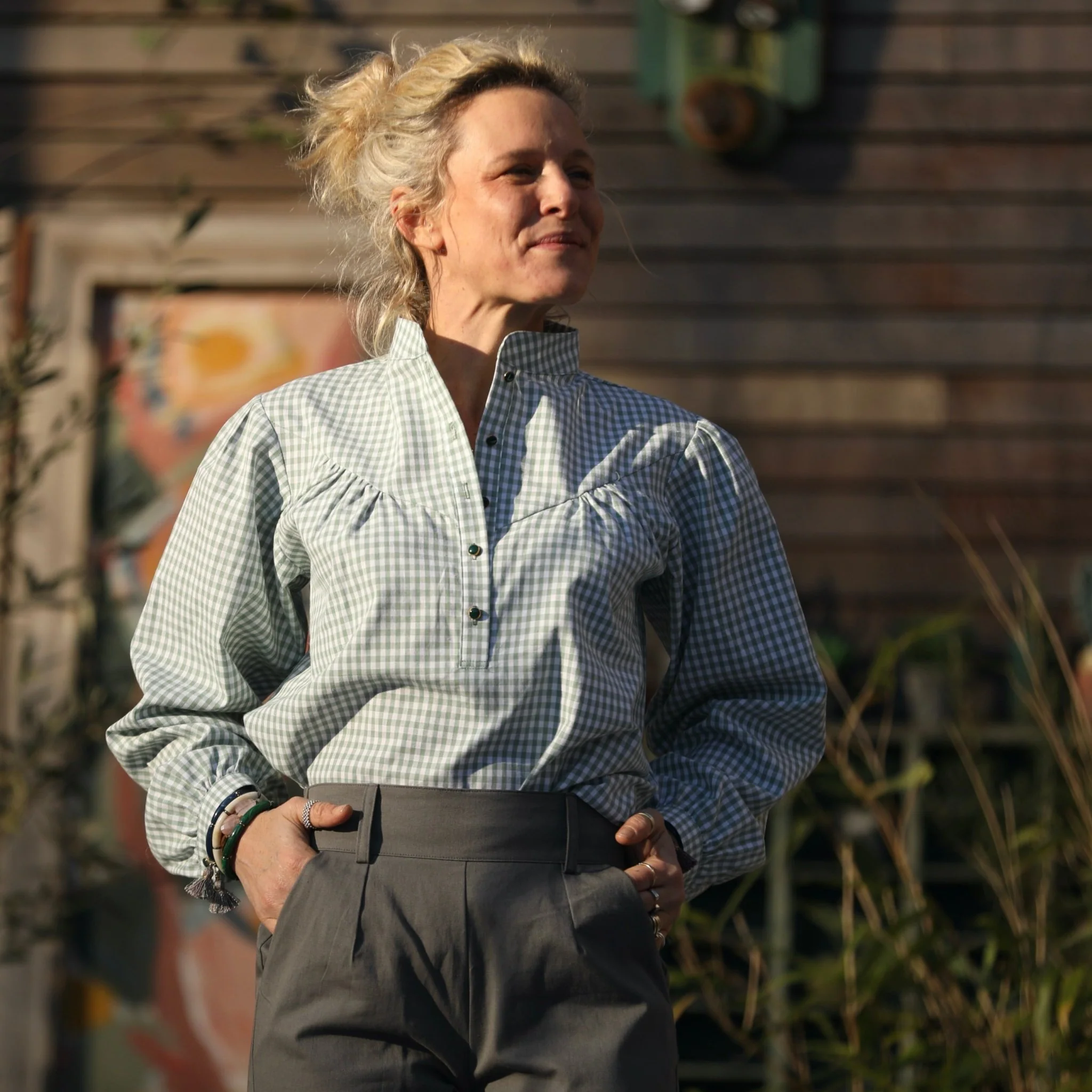 Pantalon Marcus - sergé de coton gris - Image 7