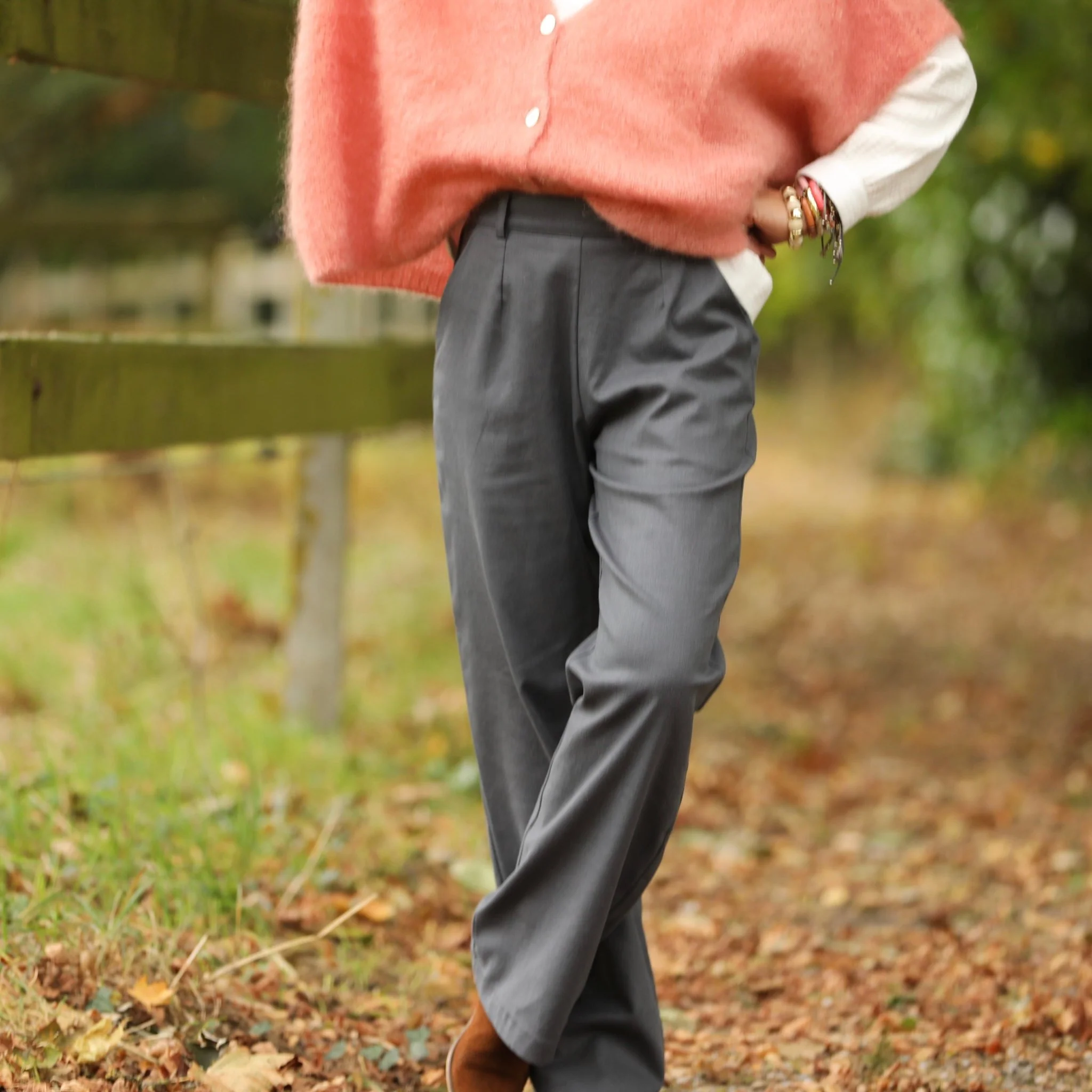 Pantalon Nestor - Coton/lin gris ardoise - Image 4