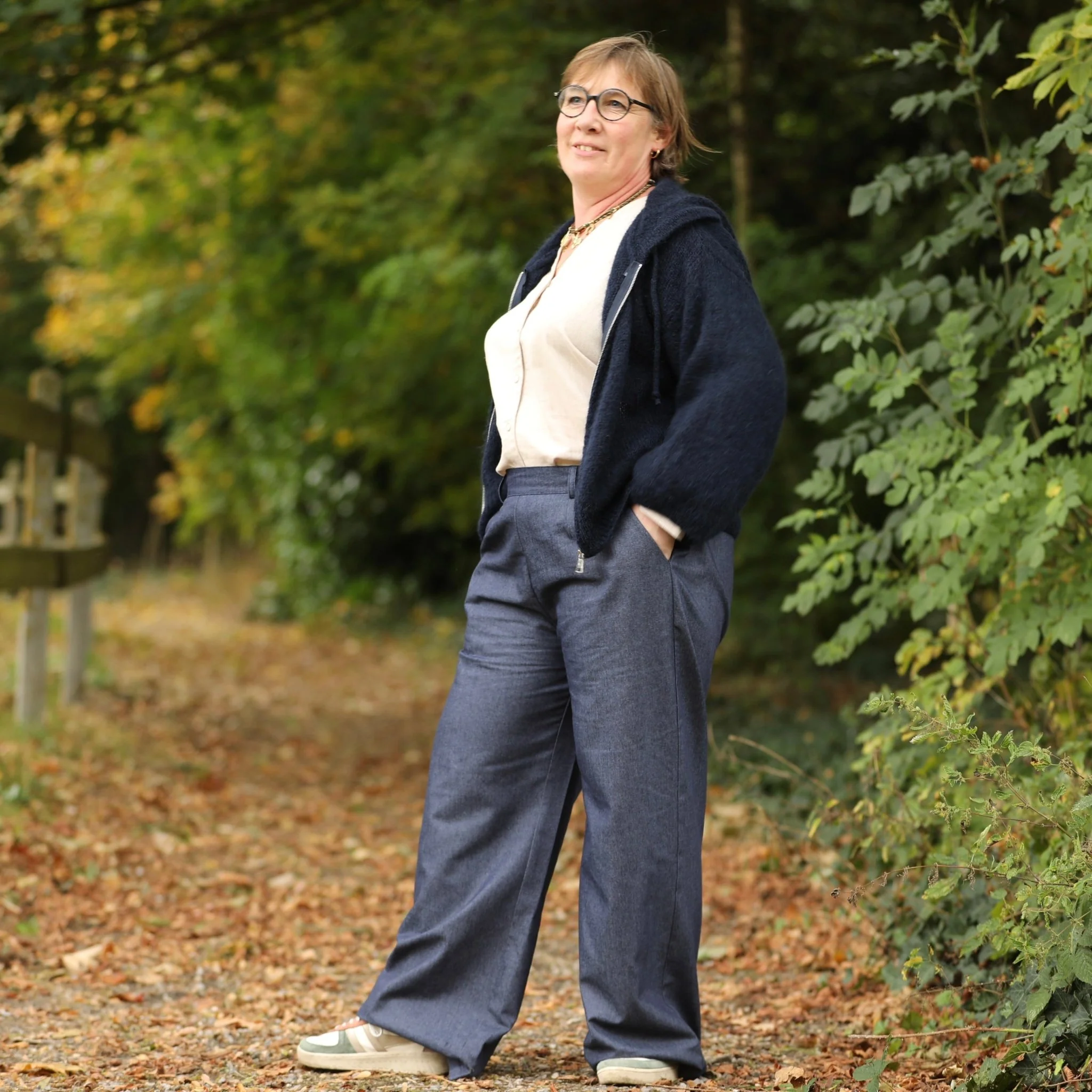 Pantalon Nestor - Coton/lin gris ardoise - Image 8