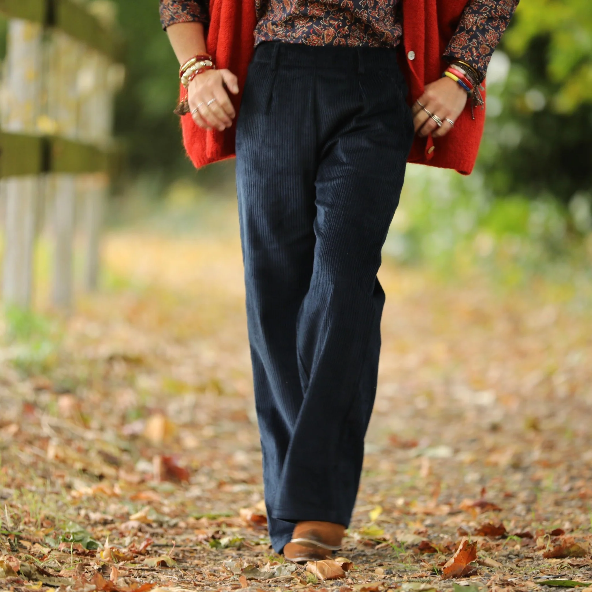 Pantalon Nestor - velours côtelé marine