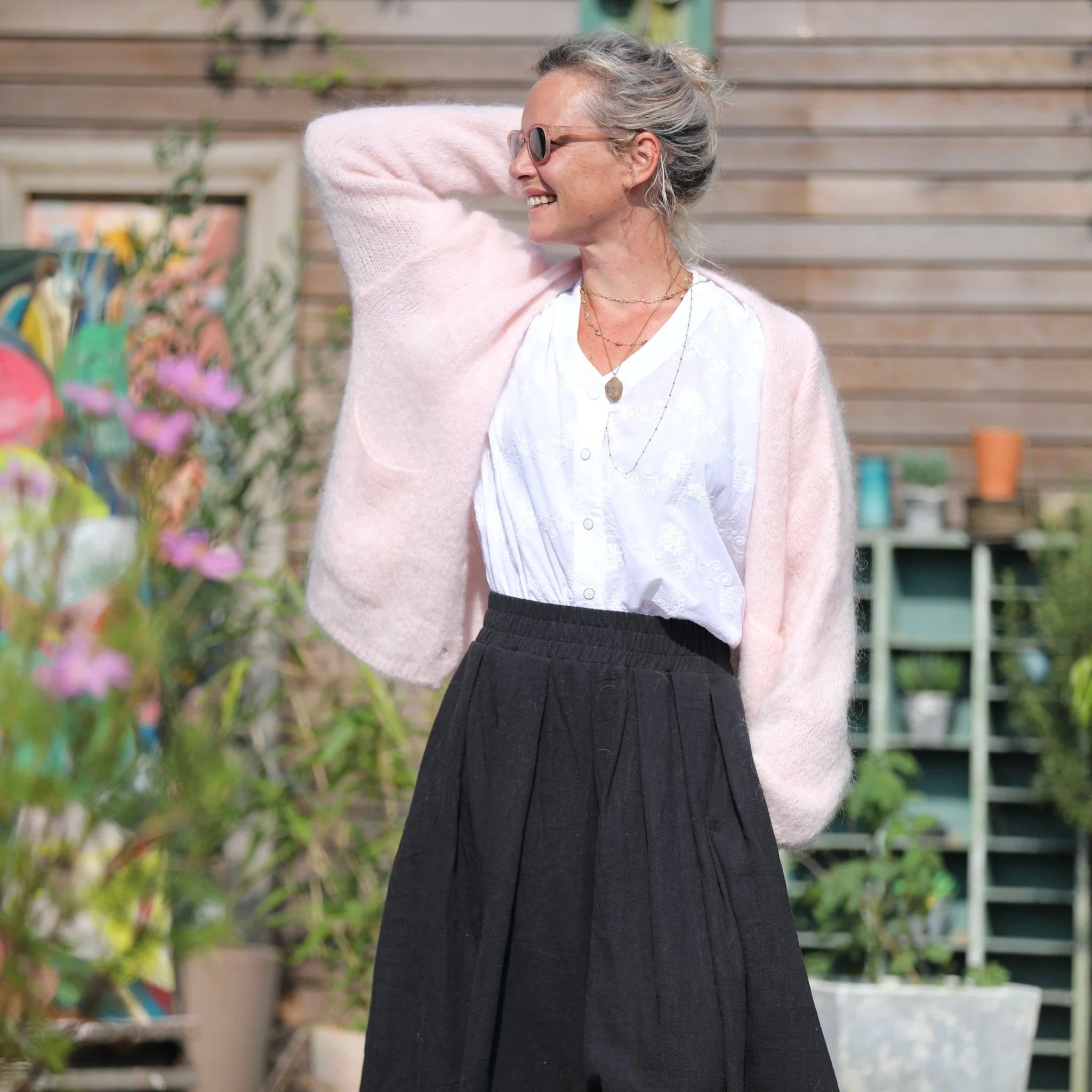 Pantalon Paco -  lin stone wash noir - Image 4