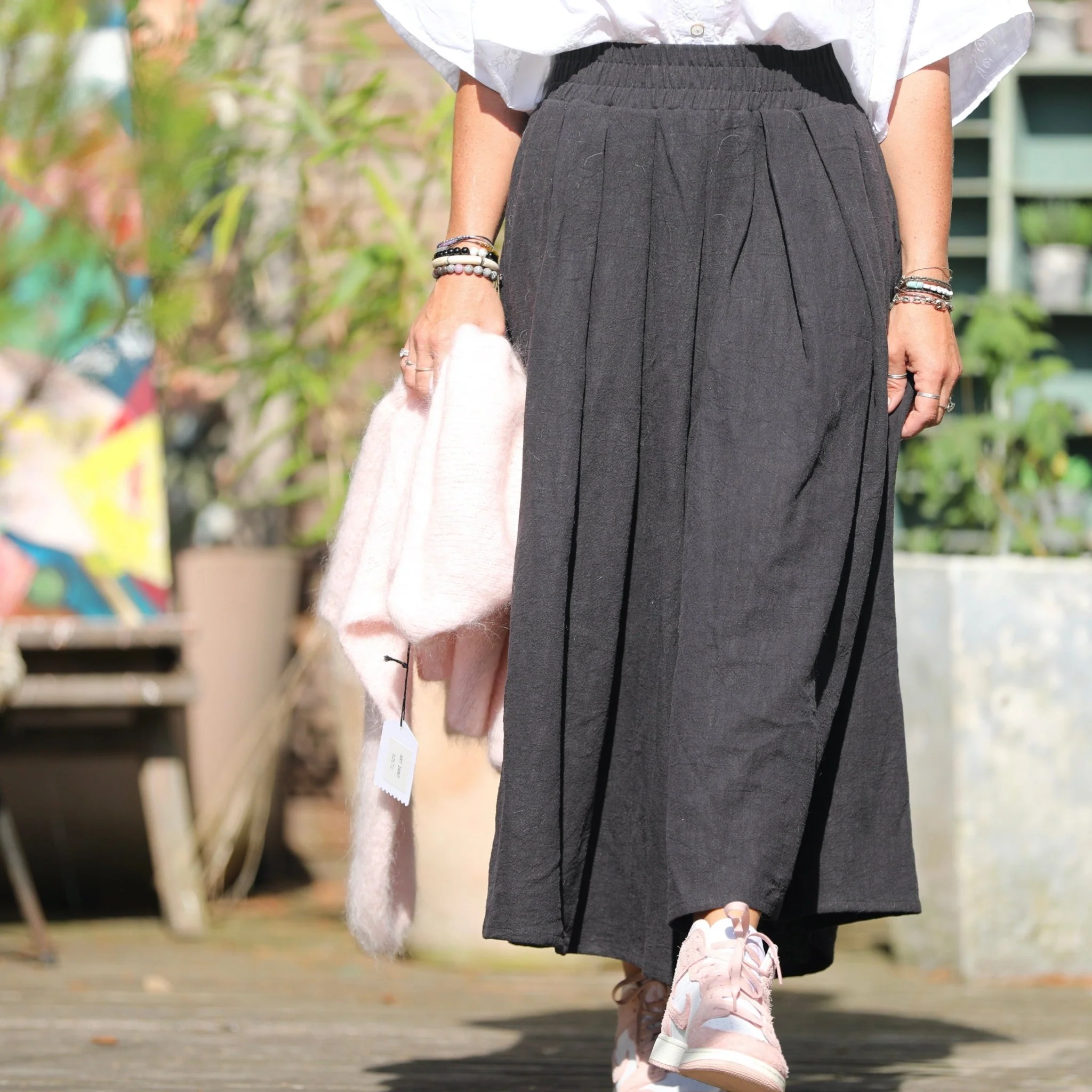 Pantalon Paco -  lin stone wash noir - Image 5
