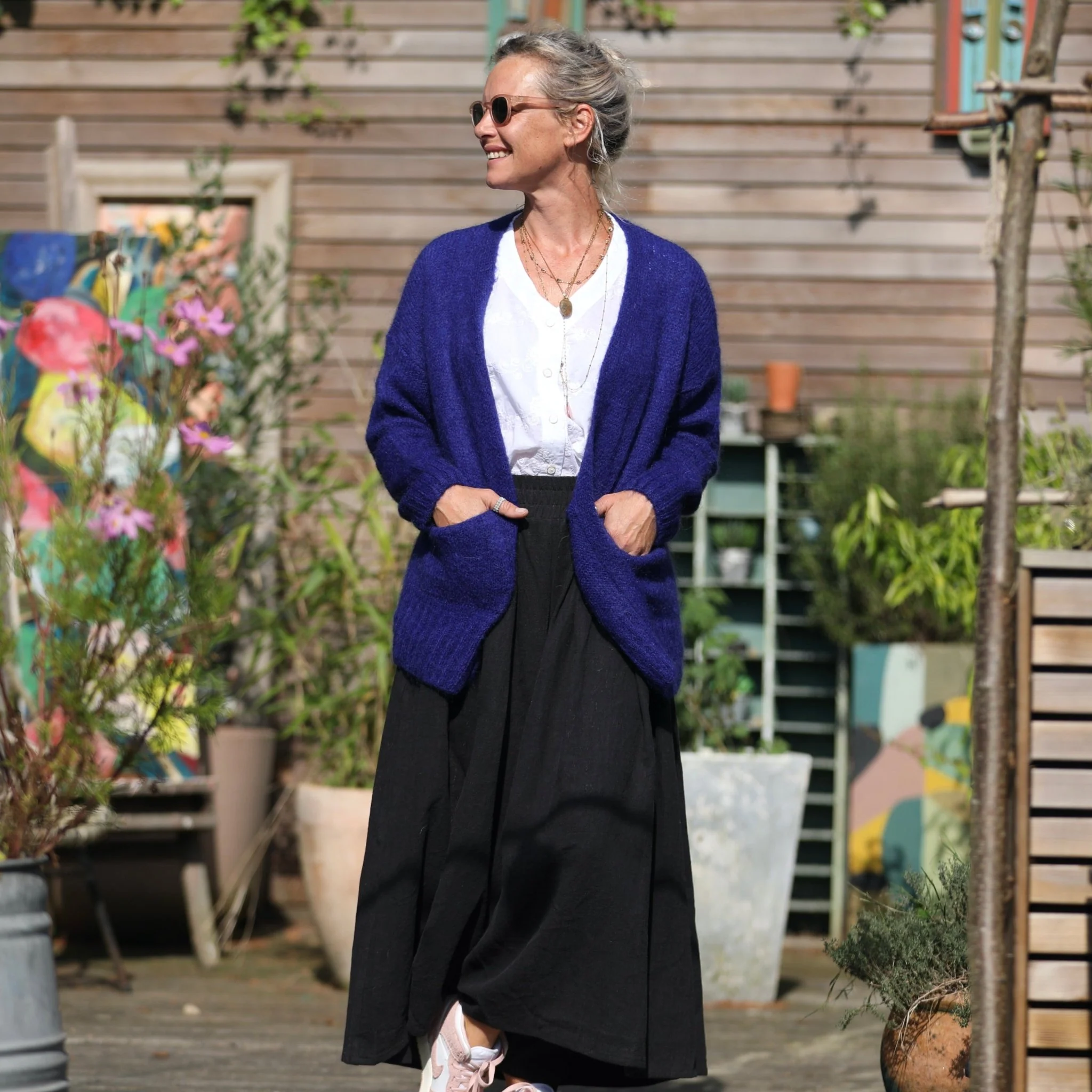 Pantalon Paco -  lin stone wash noir - Image 6