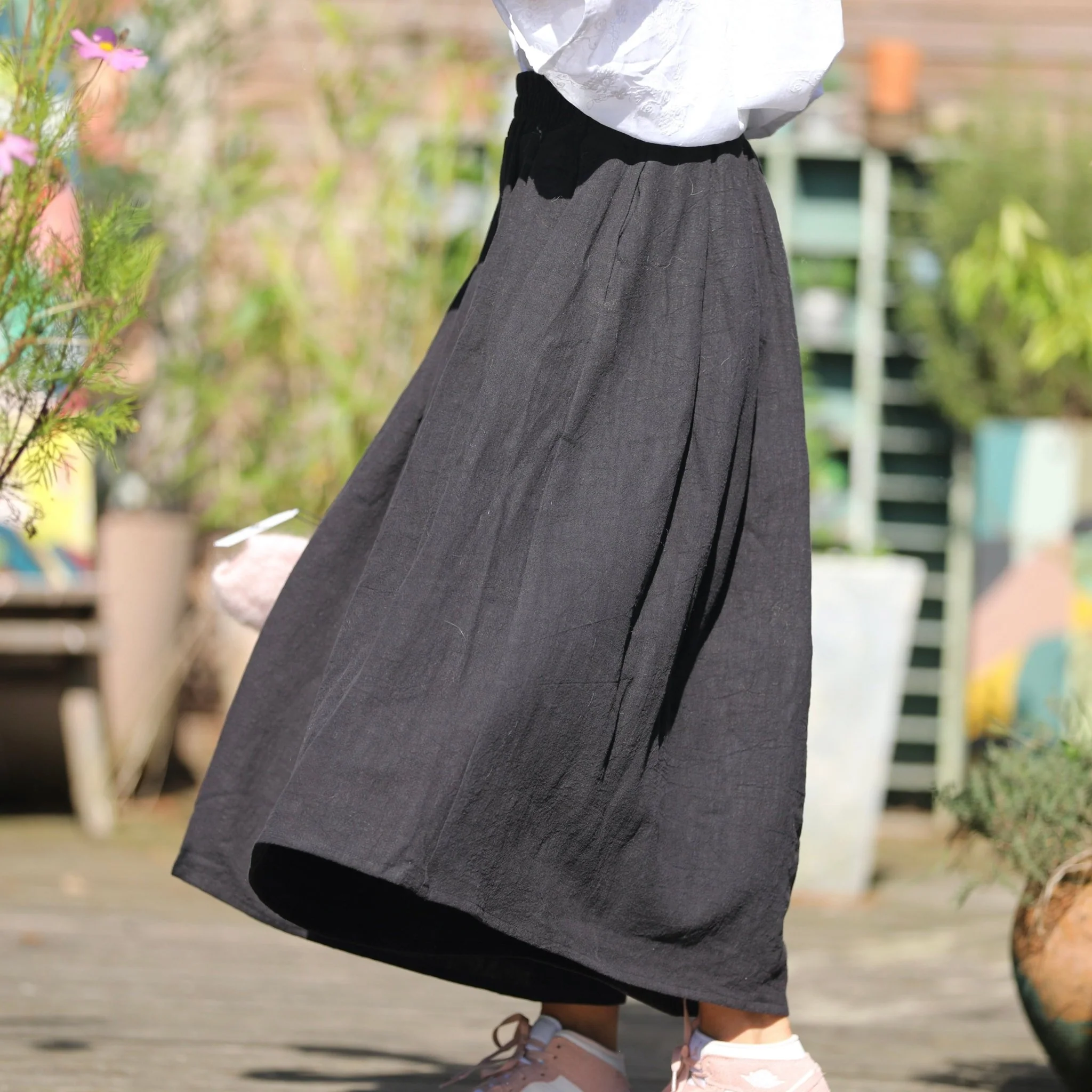 Pantalon Paco -  lin stone wash noir - Image 8