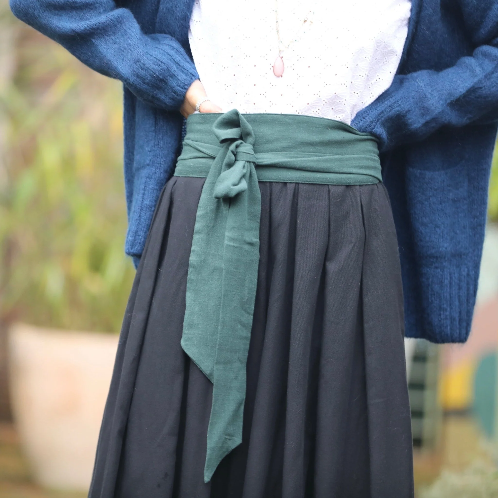Pantalon Paco - sergé de coton noir - Image 6