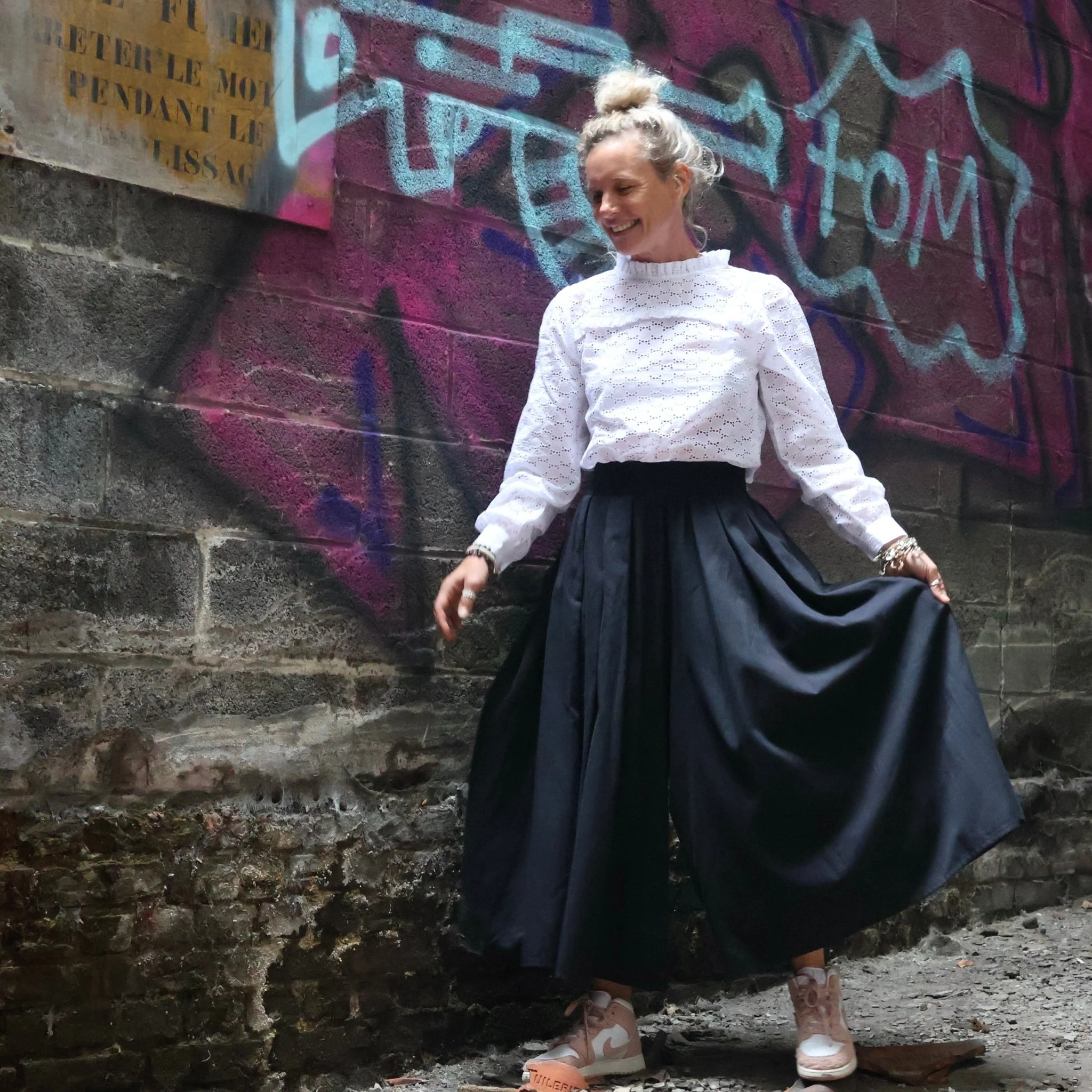 Pantalon Paco - sergé de coton noir - Image 8