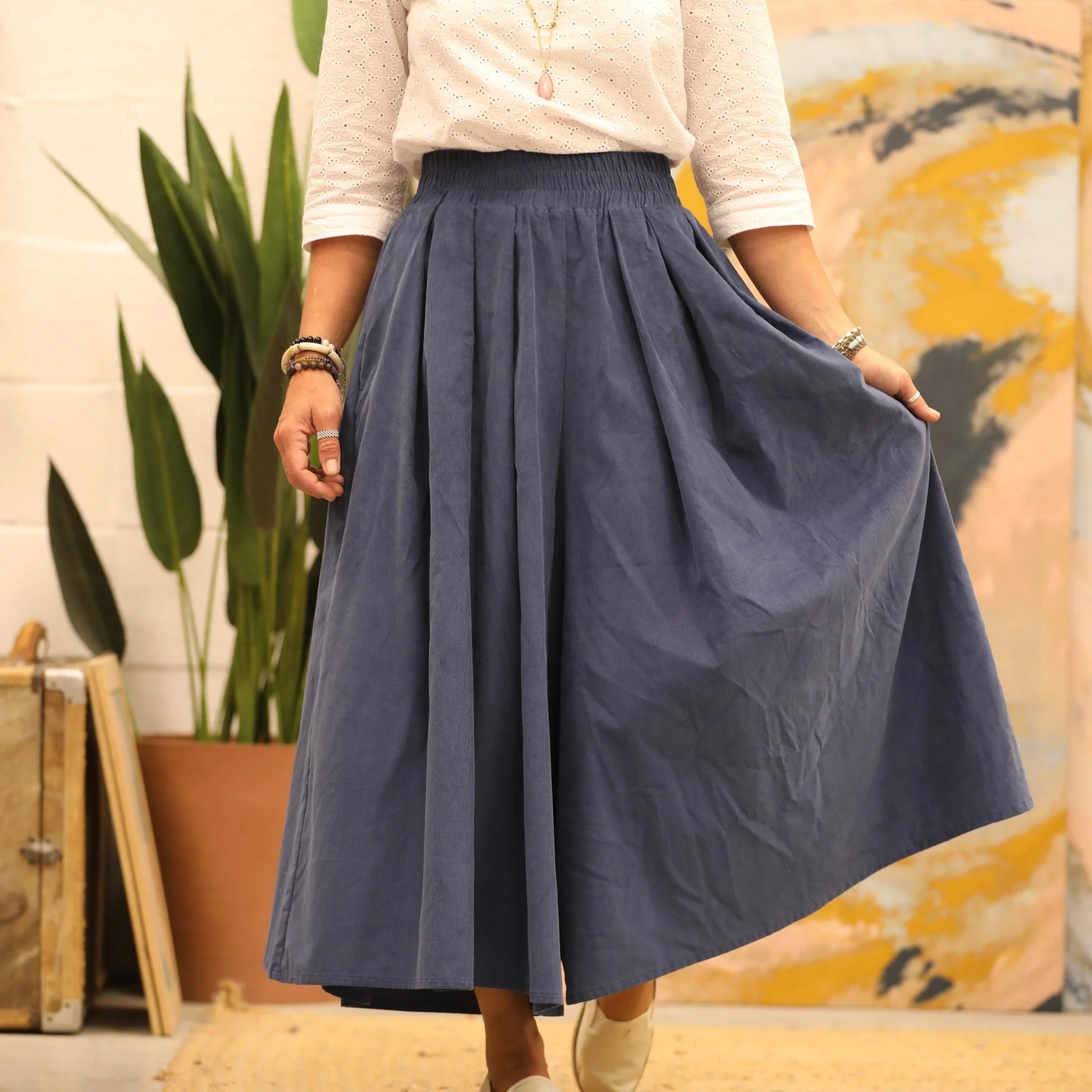 Pantalon Paco - velours bleu doux - Image 7