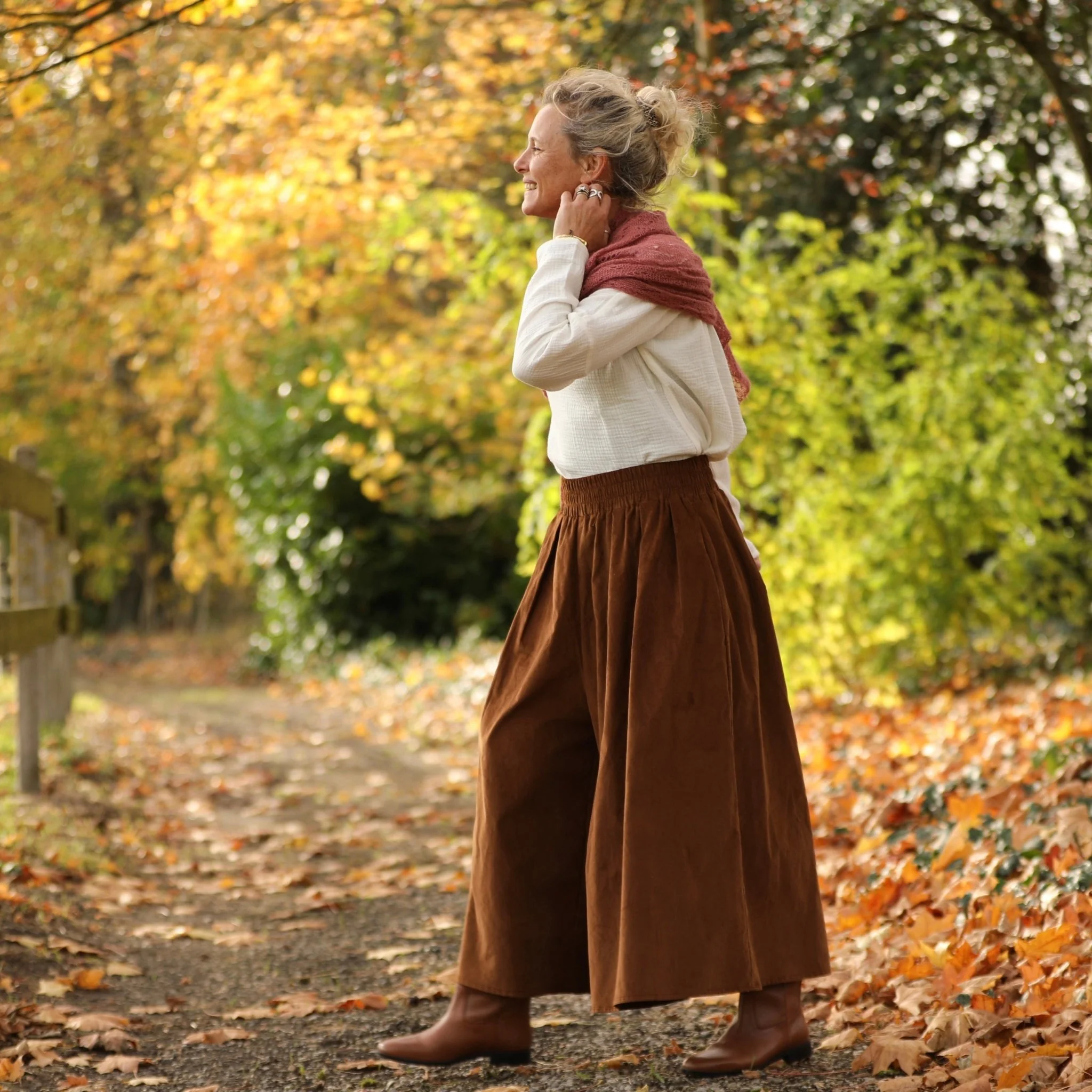 Pantalon Paco - velours milleraies camel - Image 6