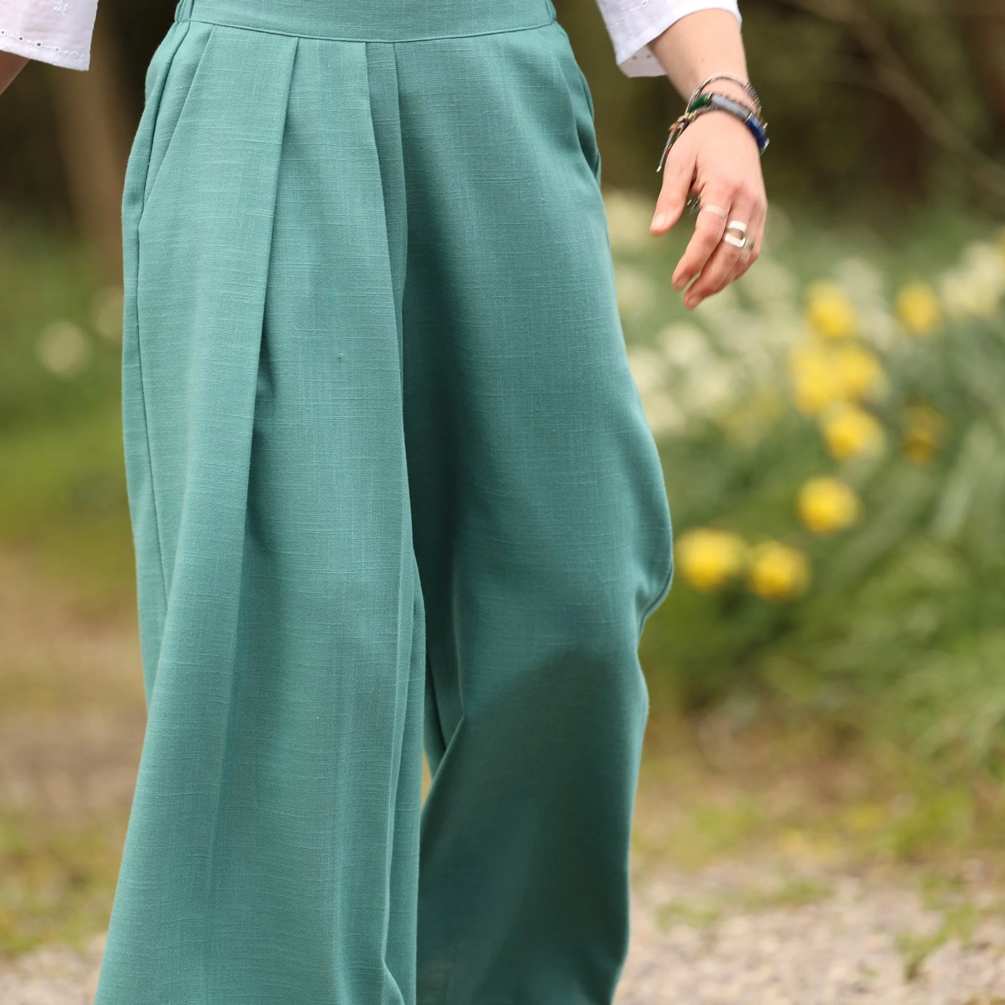 Pantalon Suwannee - Lin Vert menthe - Image 7