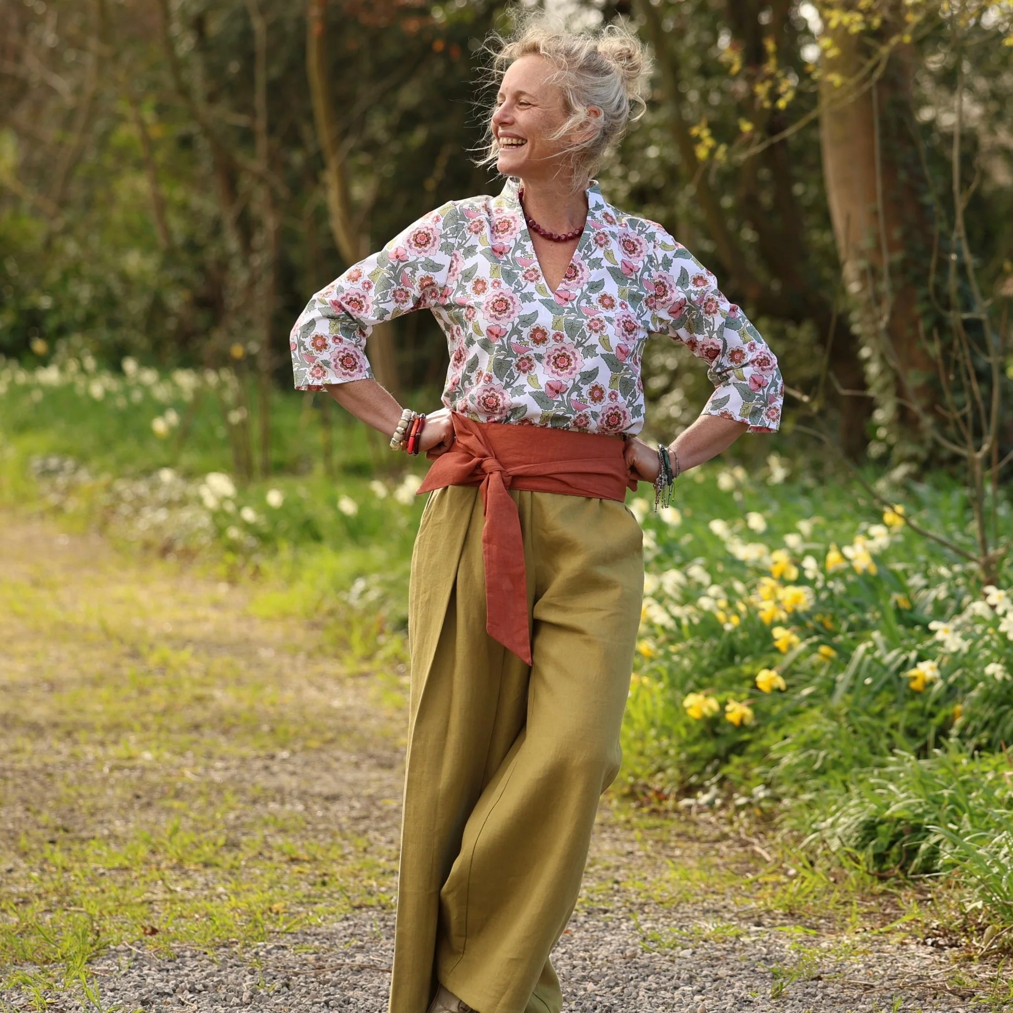 Pantalon Suwannee - Lin Vert olive - Image 3