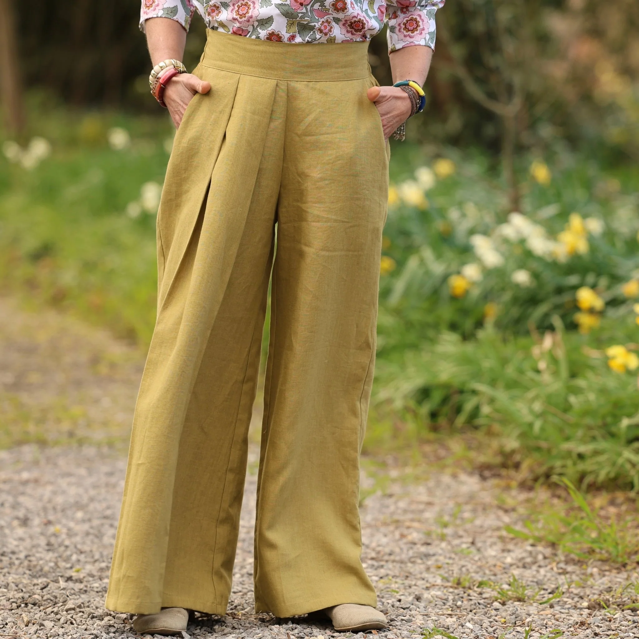 Pantalon Suwannee - Lin Vert olive - Image 4