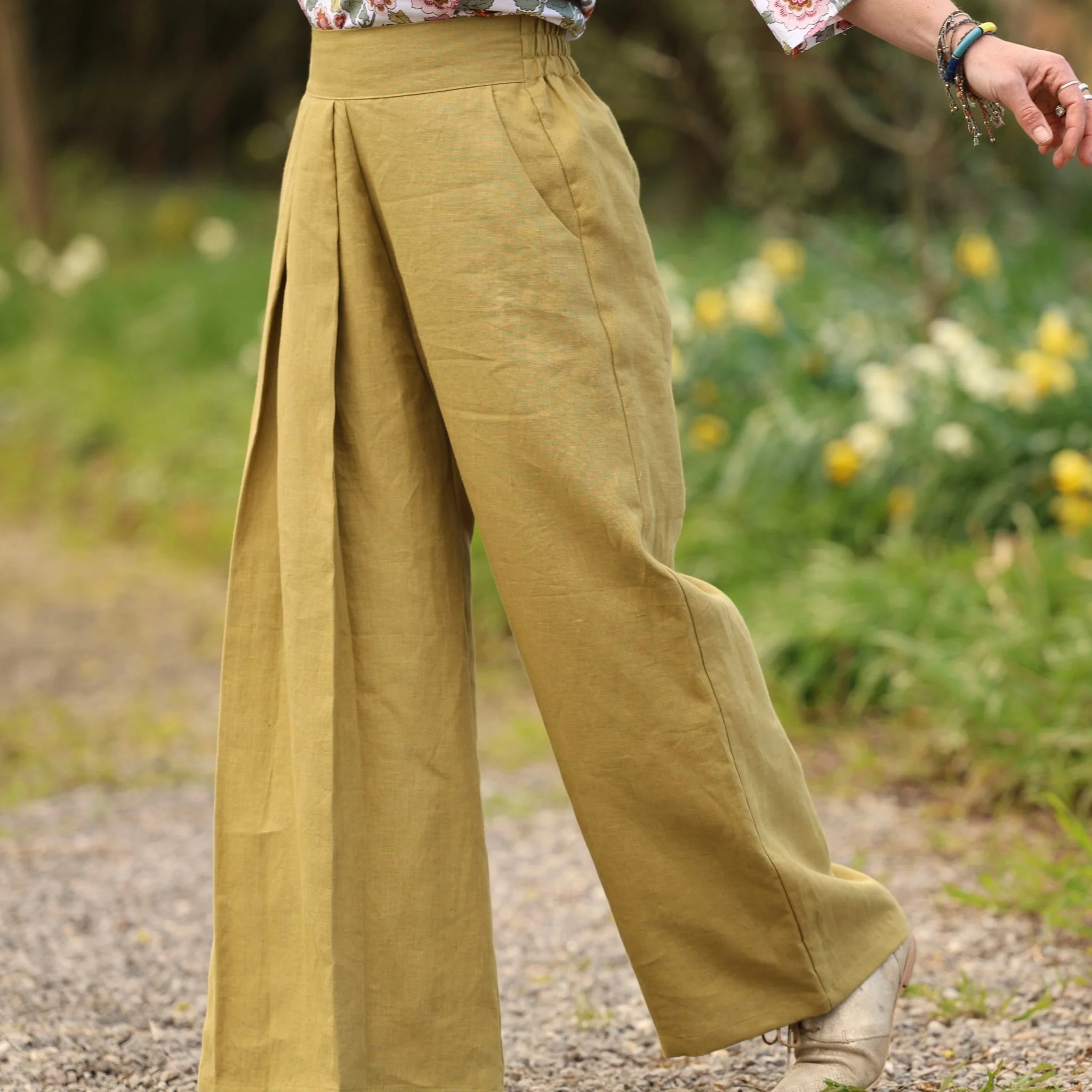 Pantalon Suwannee - Lin Vert olive - Image 7
