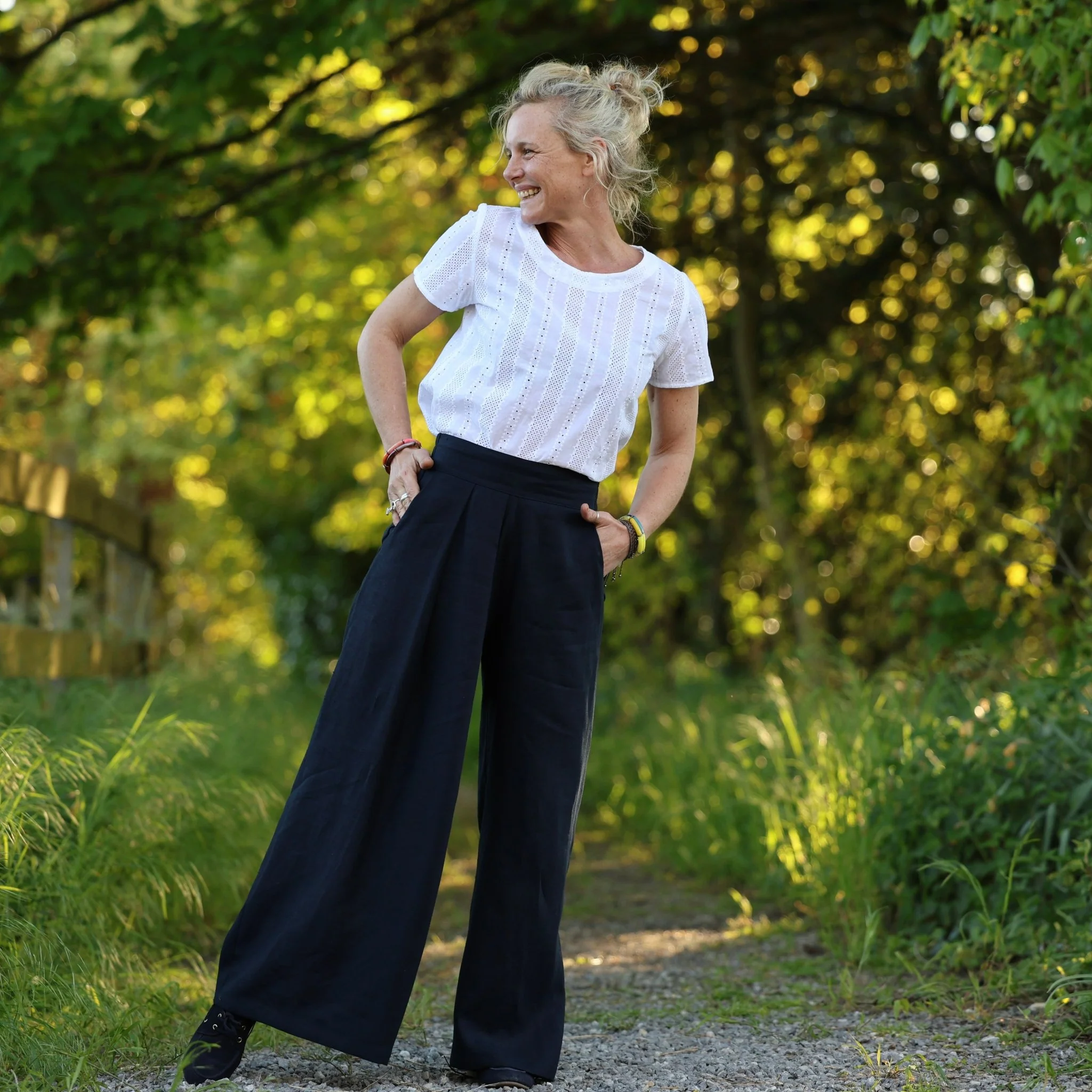Pantalon Suwannee - Lin Bleu marine - Image 10