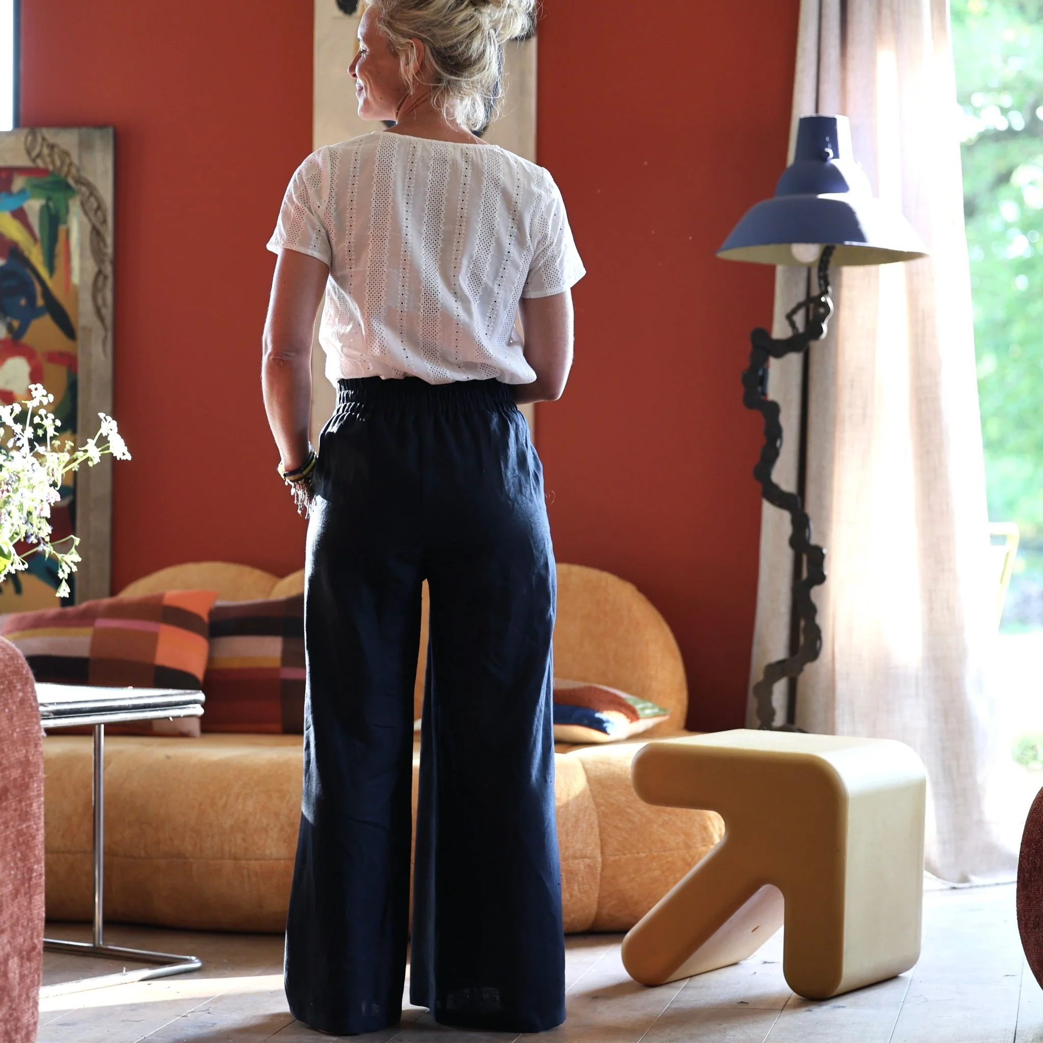 Pantalon Suwannee - Lin Bleu marine - Image 9