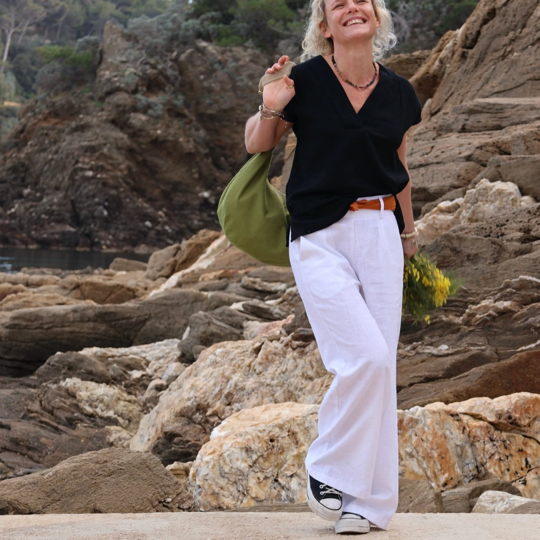 Pantalon Tom - lin blanc - Image 5