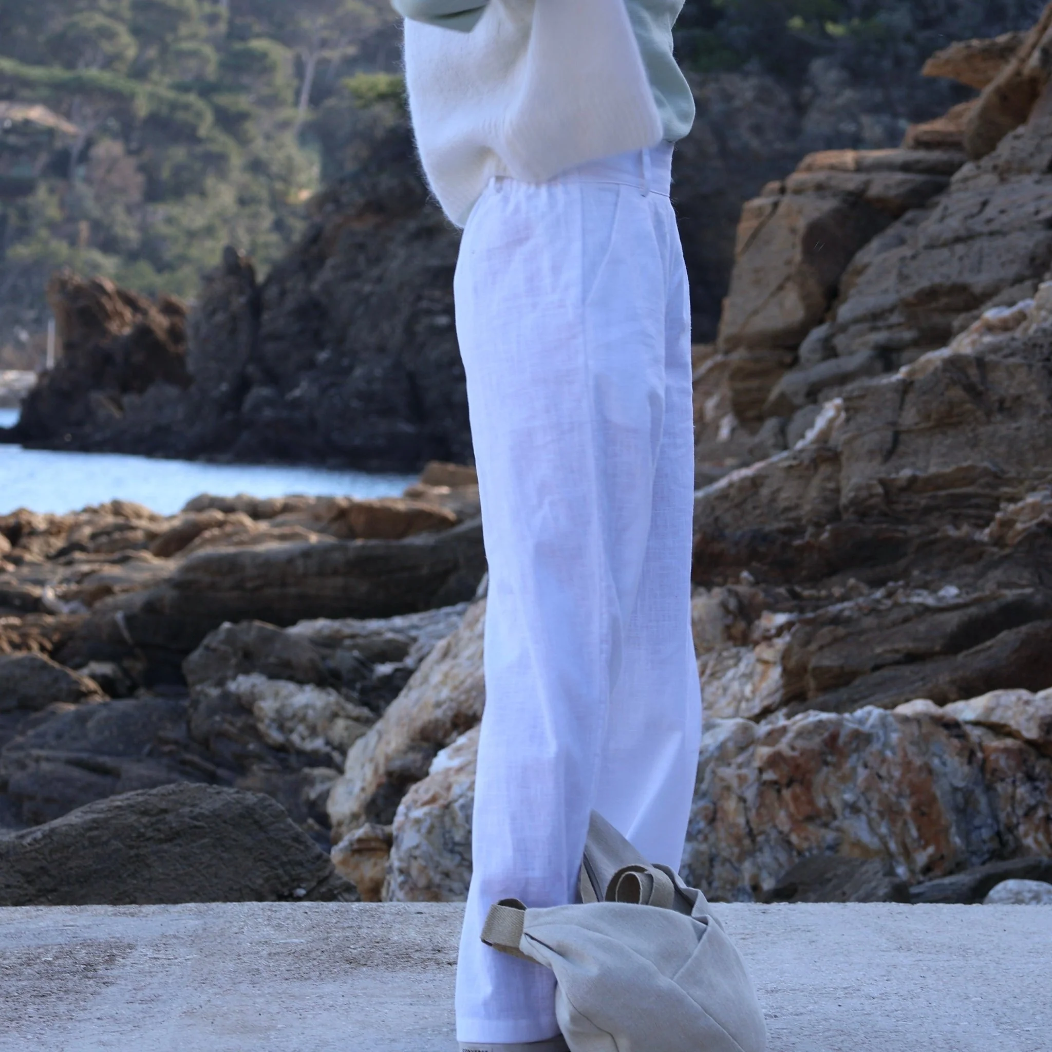 Pantalon Tom - lin blanc - Image 6