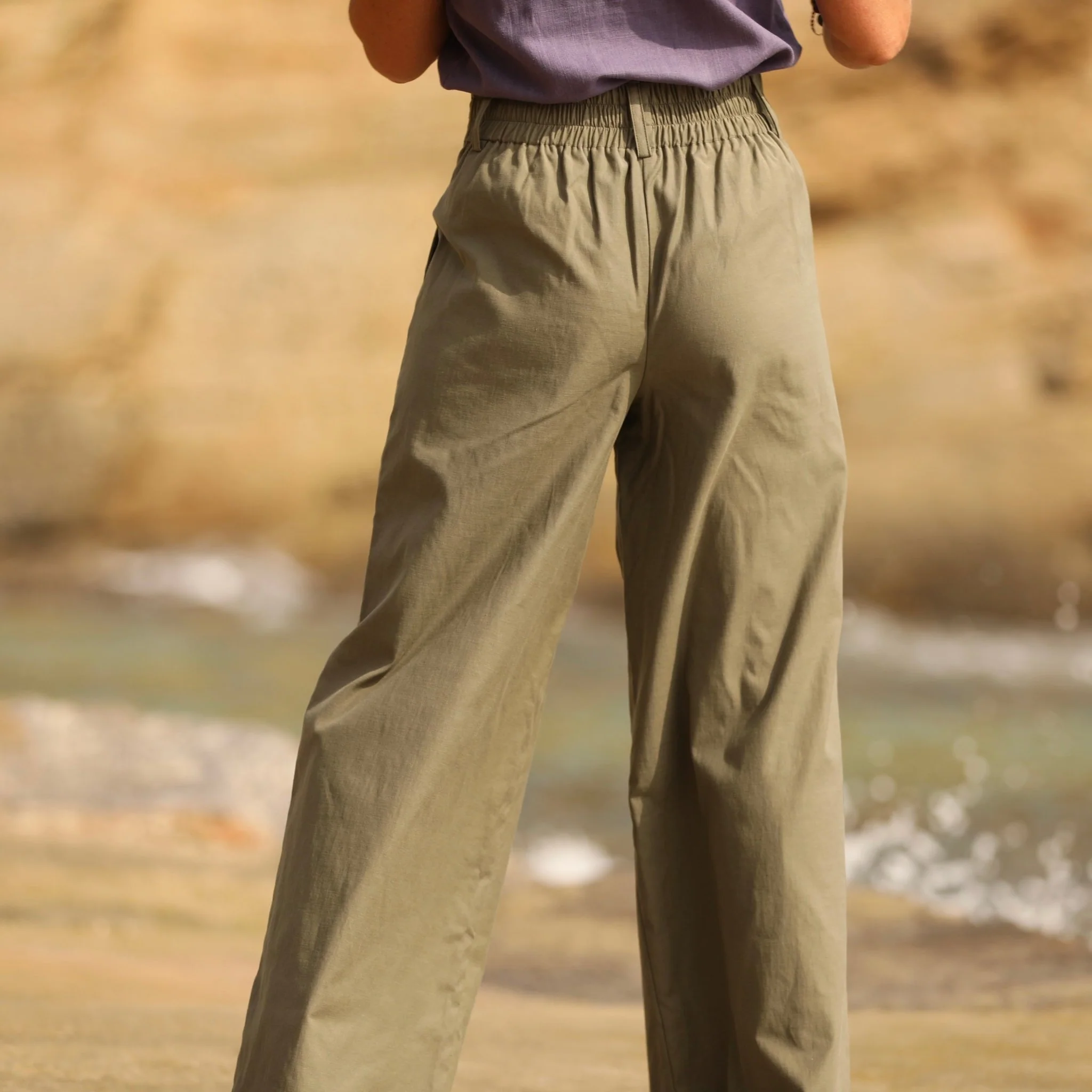 Pantalon Tom - sergé kaki - Image 8