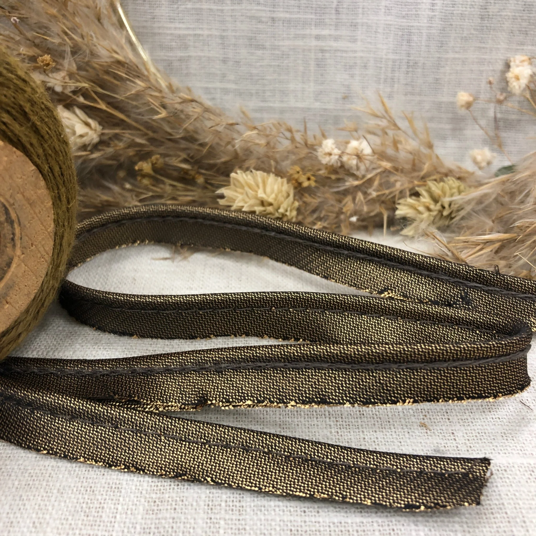 Passepoils métallisé bronze - au mètre -