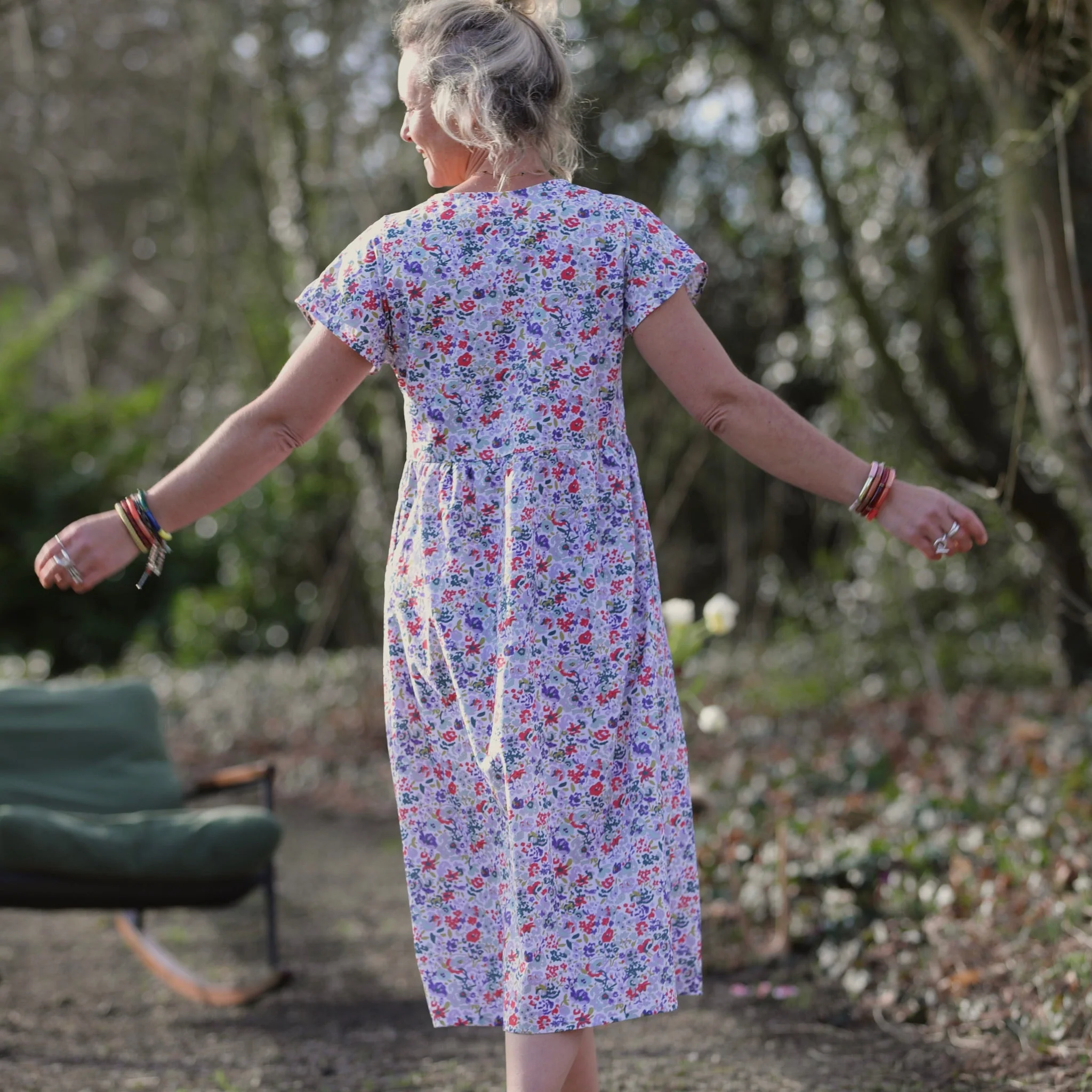 Robe Elsie - Coton floral impressionniste - Image 11
