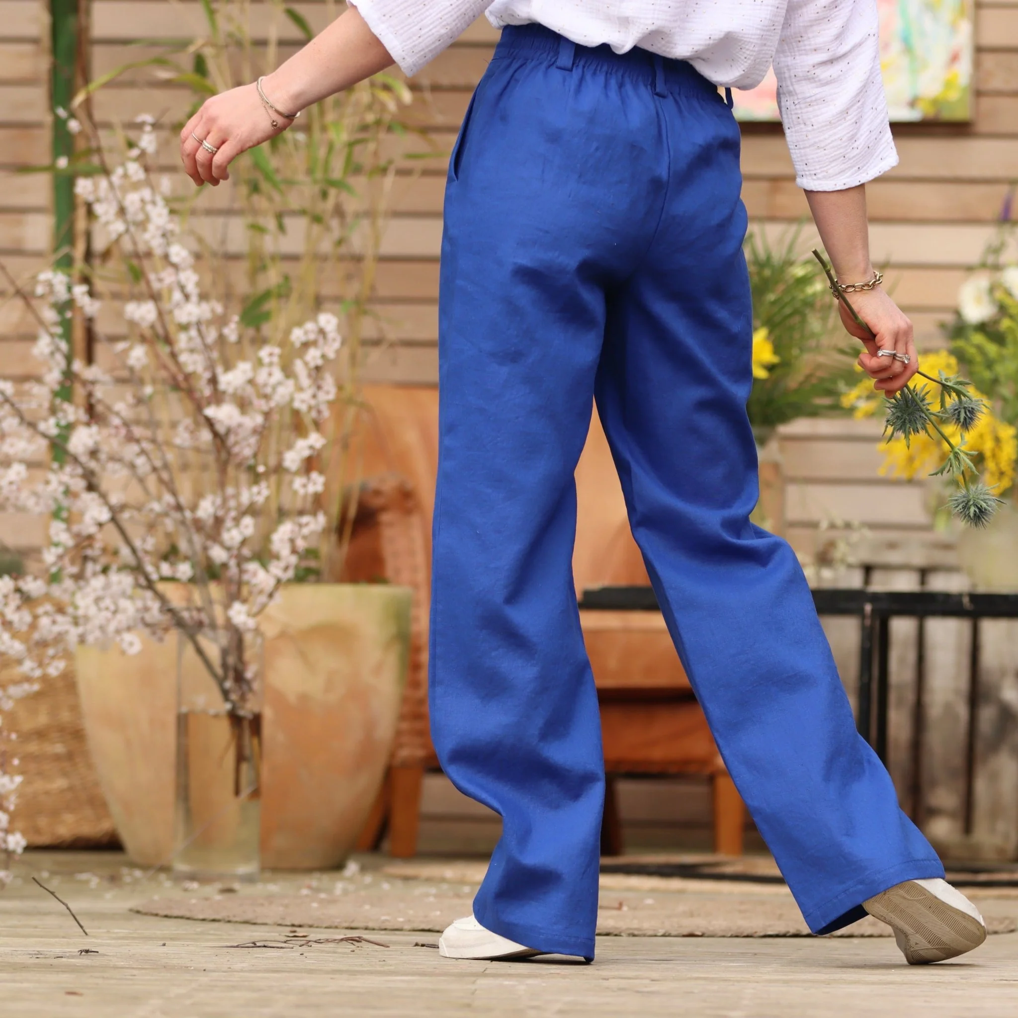 Pantalon Nestor lin bleu majorelle - Image 5
