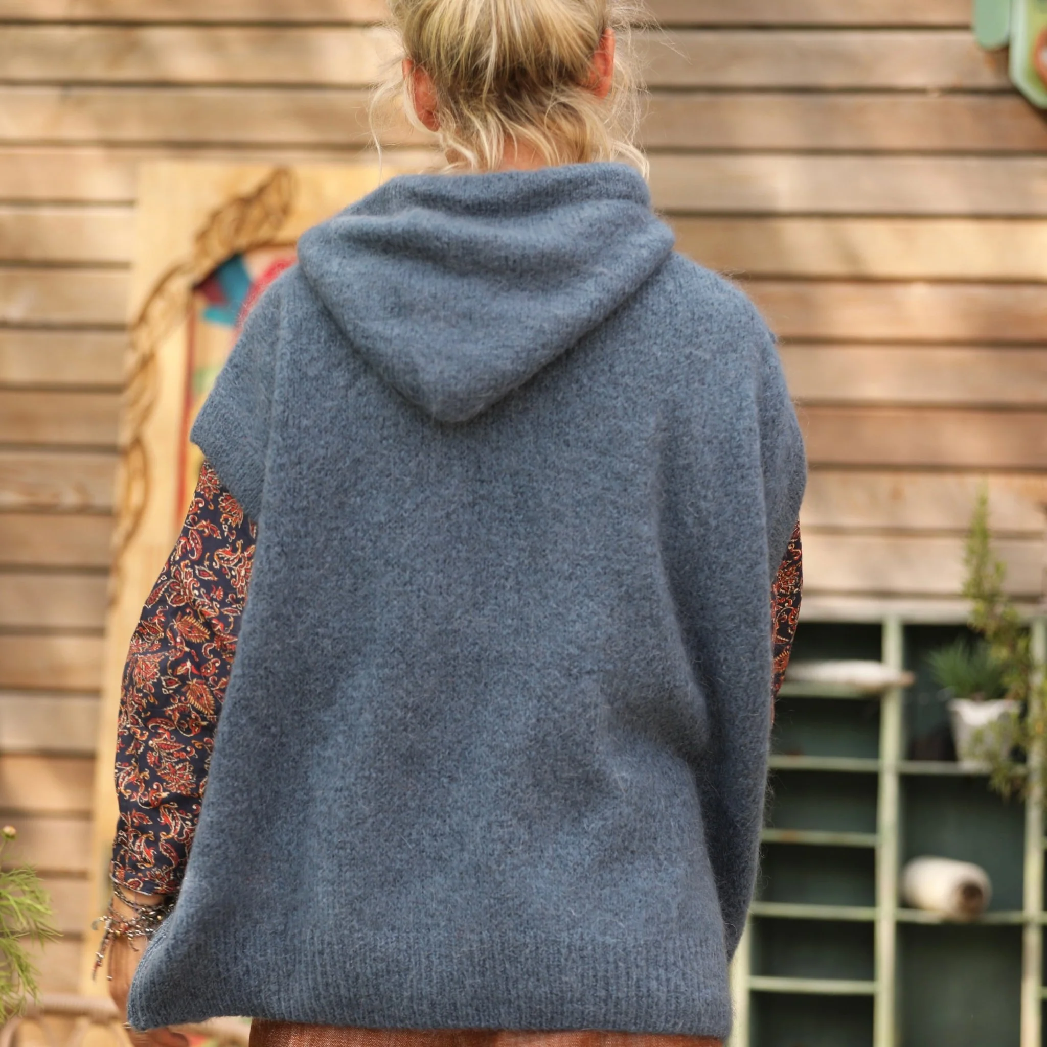 Pull capuche Calypso - Bleu minéral - Image 2