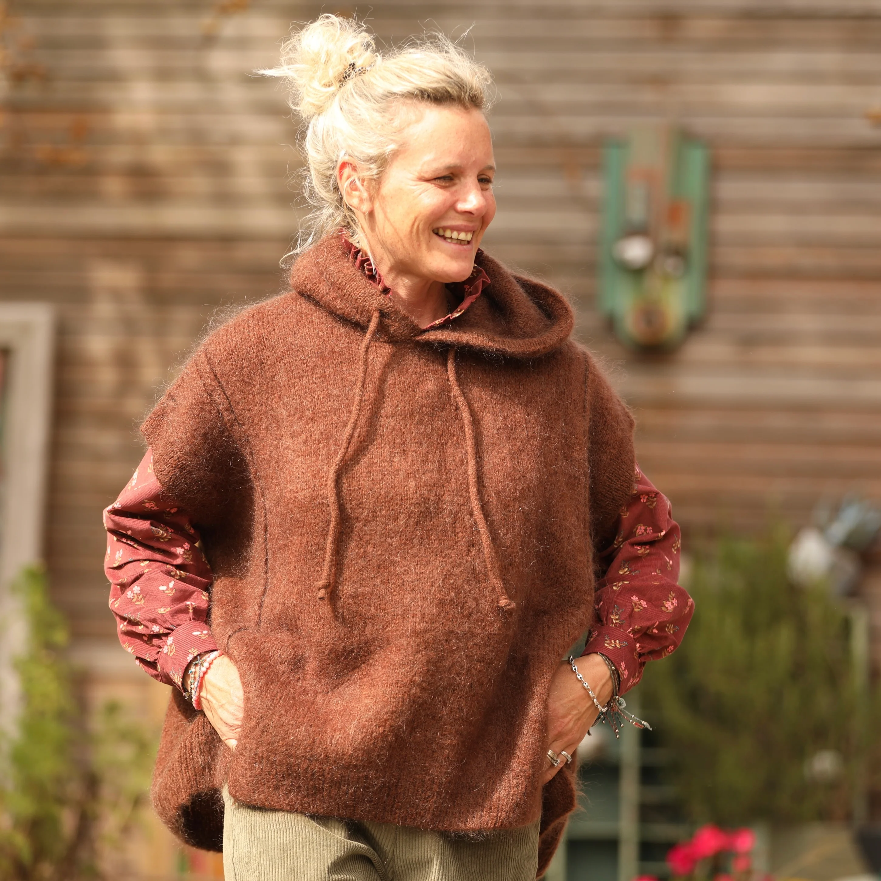 Pull capuche Calypso - Chocolat - Image 7