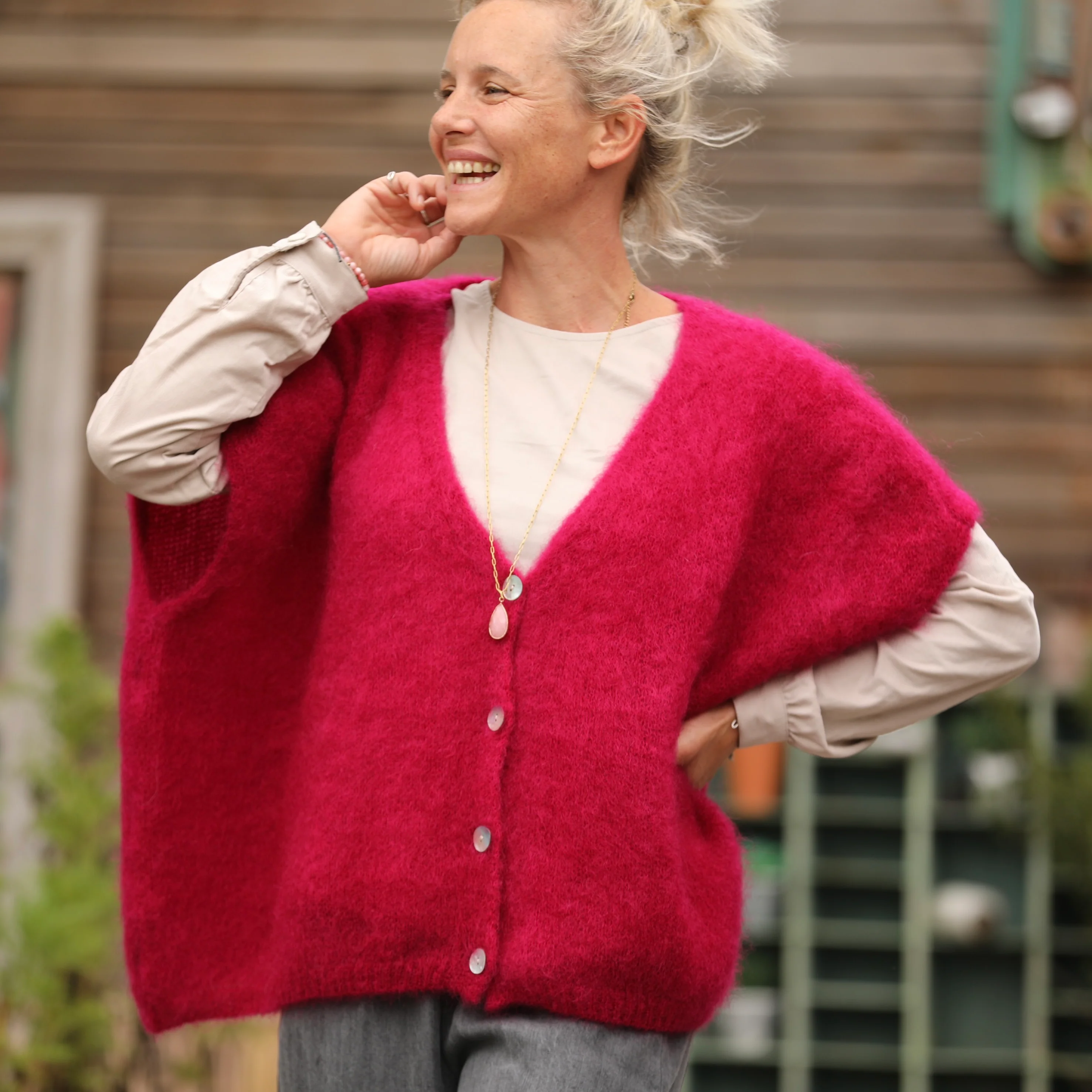 Gilet Cassiopé - Framboise