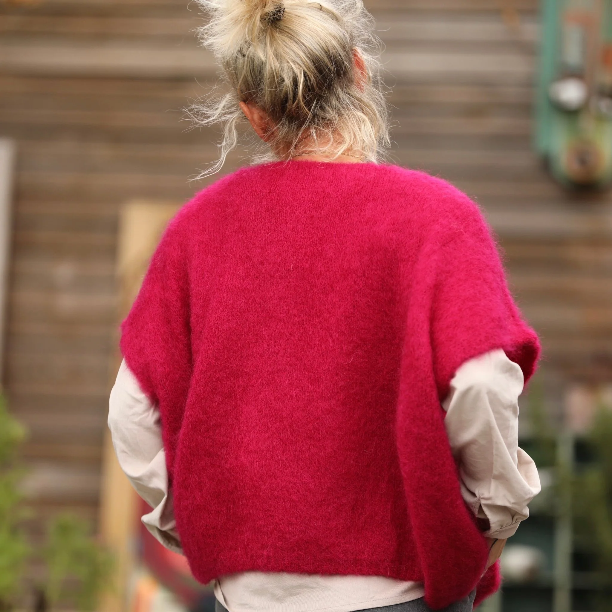 Gilet Cassiopé - Framboise - Image 3