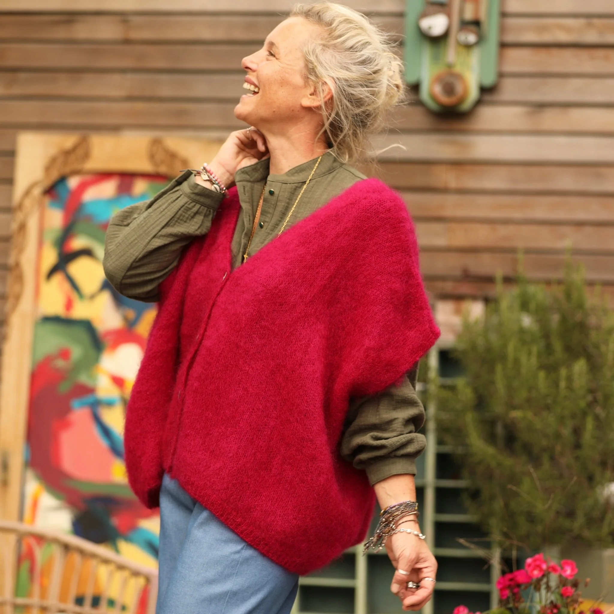 Gilet Cassiopé - Framboise - Image 6