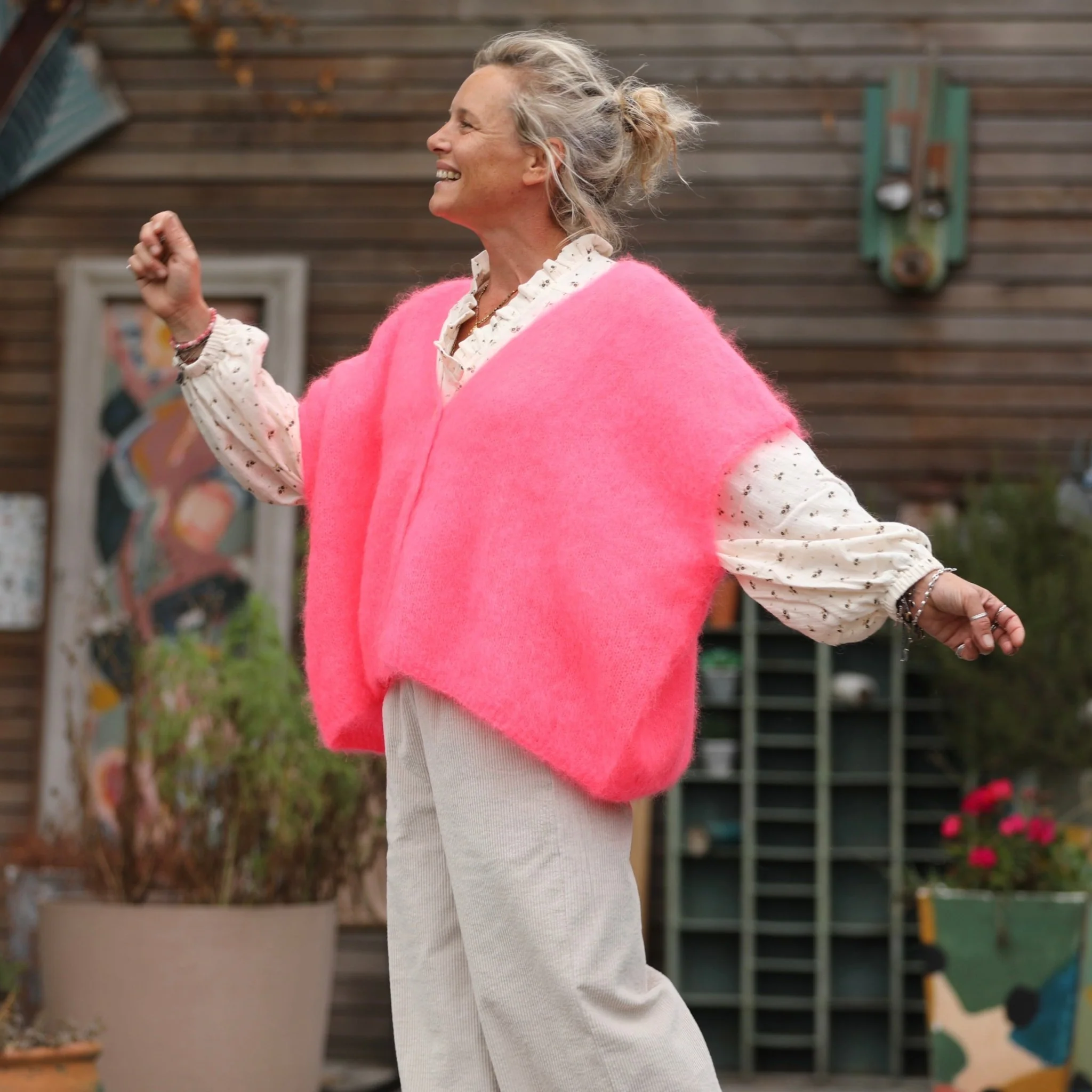 Gilet  Cassiopé - Rose fluo - Image 3