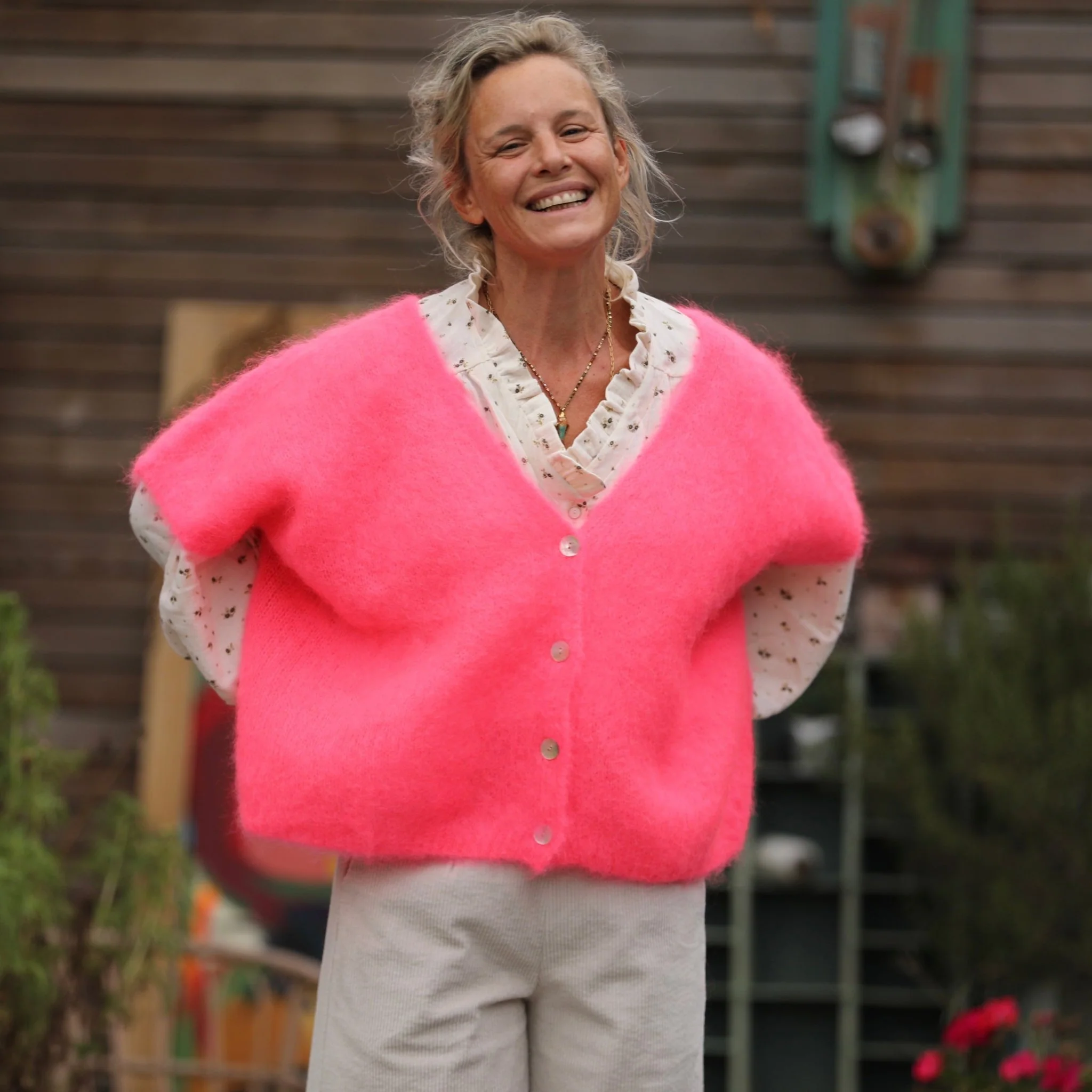 Gilet  Cassiopé - Rose fluo - Image 4