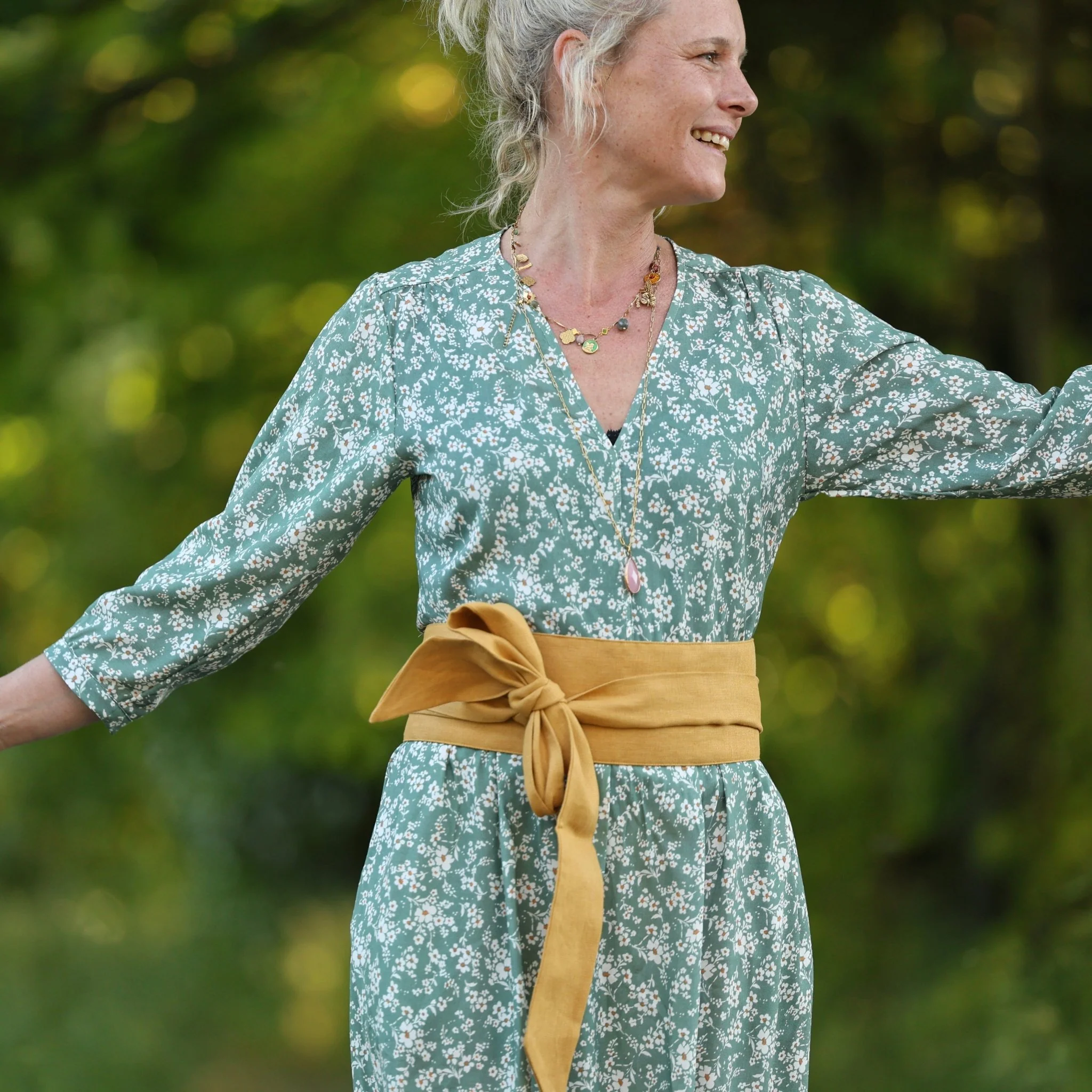 Robe Agathe - Viscose Clairière nacrée - Image 3