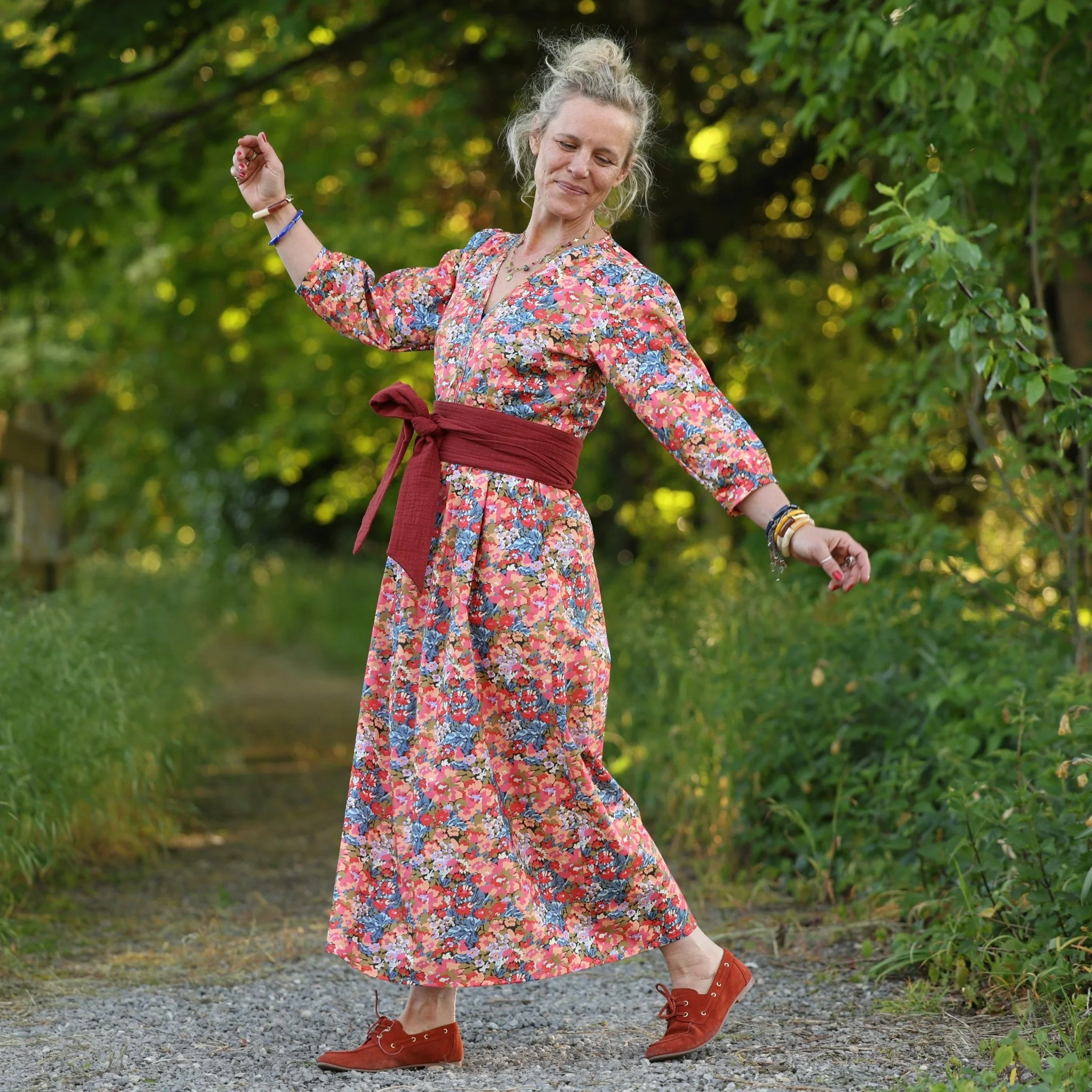 Robe Agathe - Coton Flammes Botaniques - Image 3