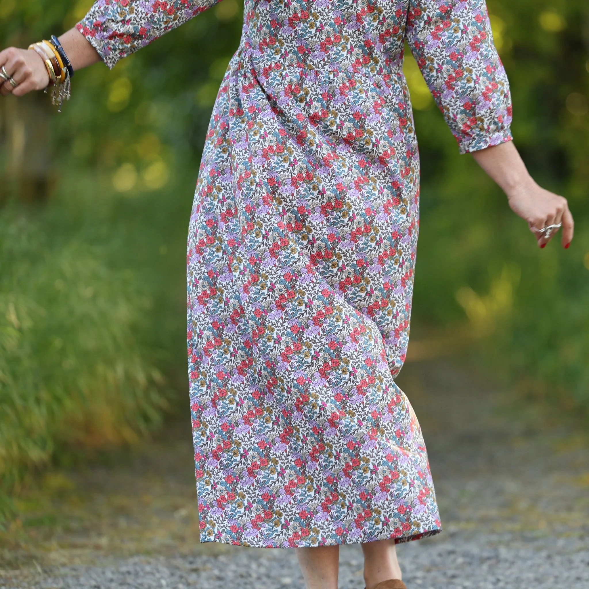 Robe Agathe - Coton Fleuri champêtre - Image 6