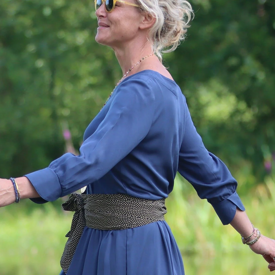 Robe Agnès - sergé de viscose bleu navy - Image 5