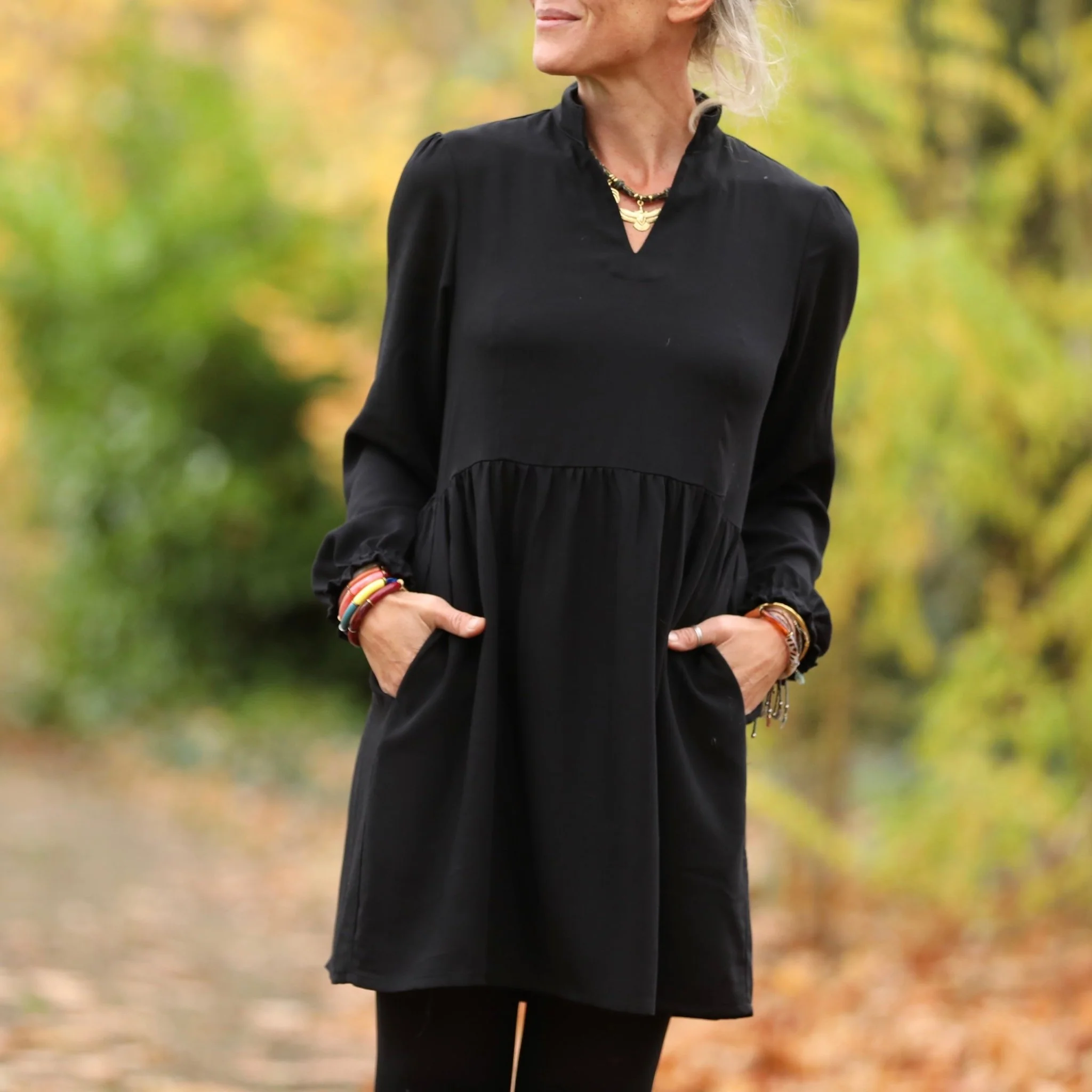 Robe Allegra - viscose noire - Image 11