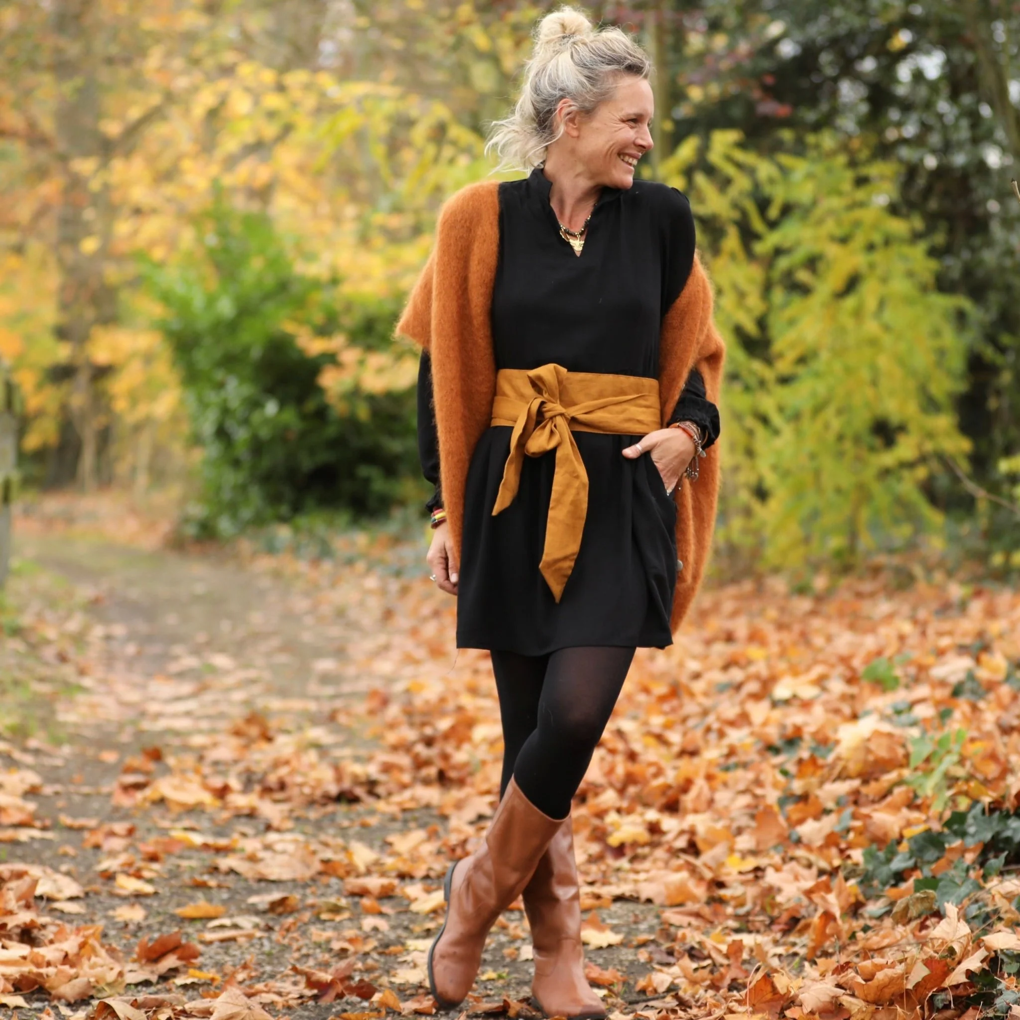 Robe Allegra - viscose noire - Image 13
