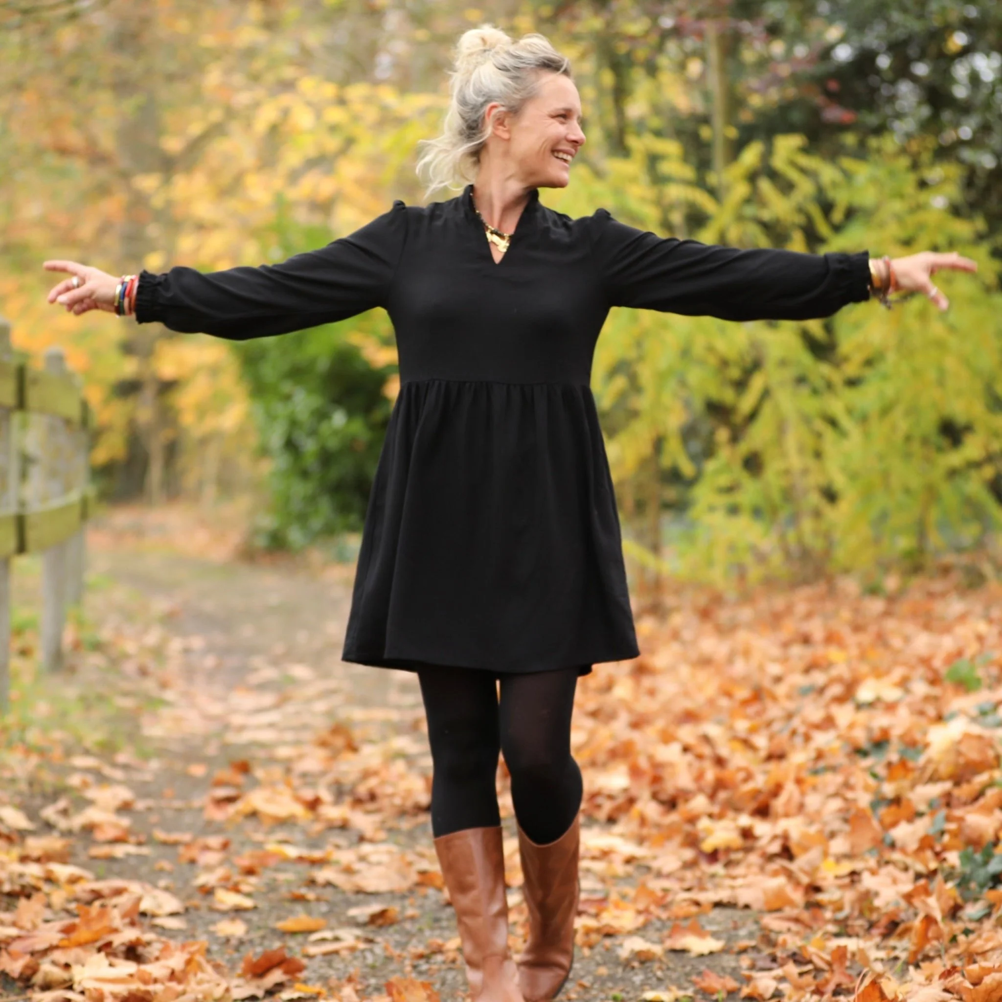 Robe Allegra - viscose noire - Image 17