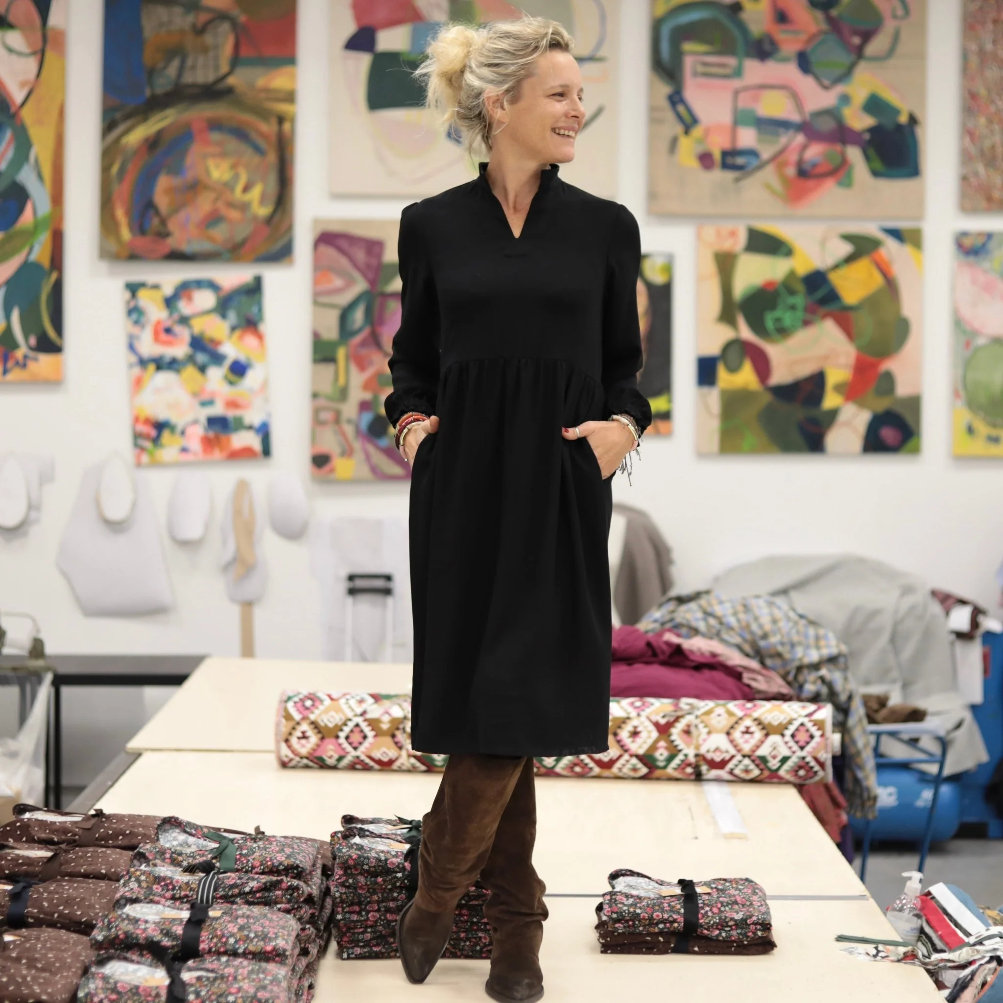 Robe Allegra - viscose noire - Image 7