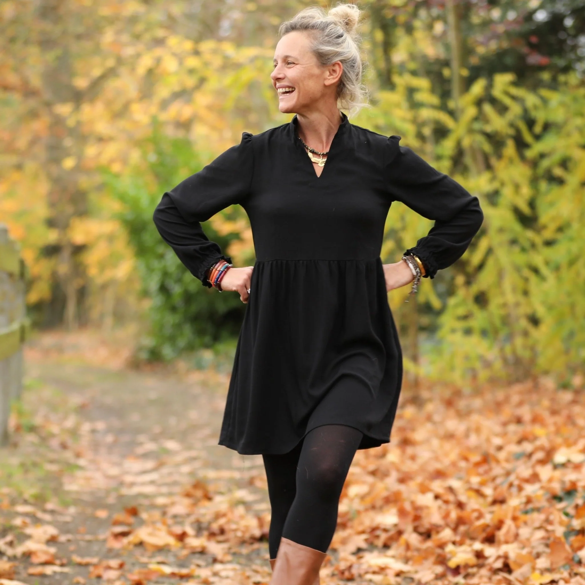 Robe Allegra - viscose noire - Image 9