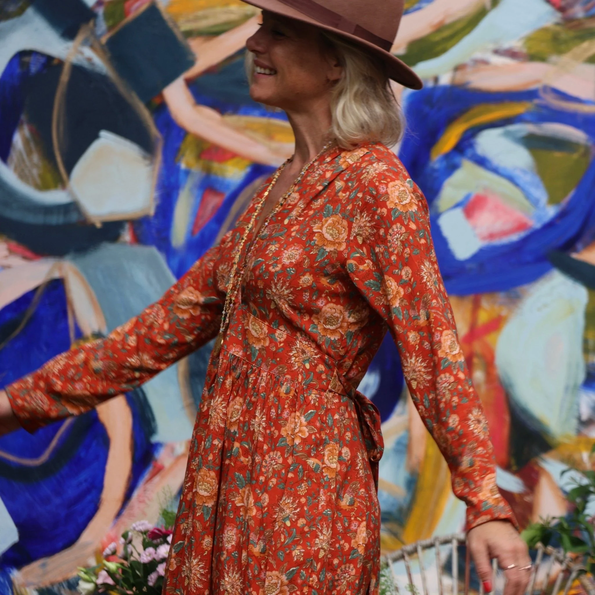 Robe Anaïs - viscose douceur d'automne - Image 4