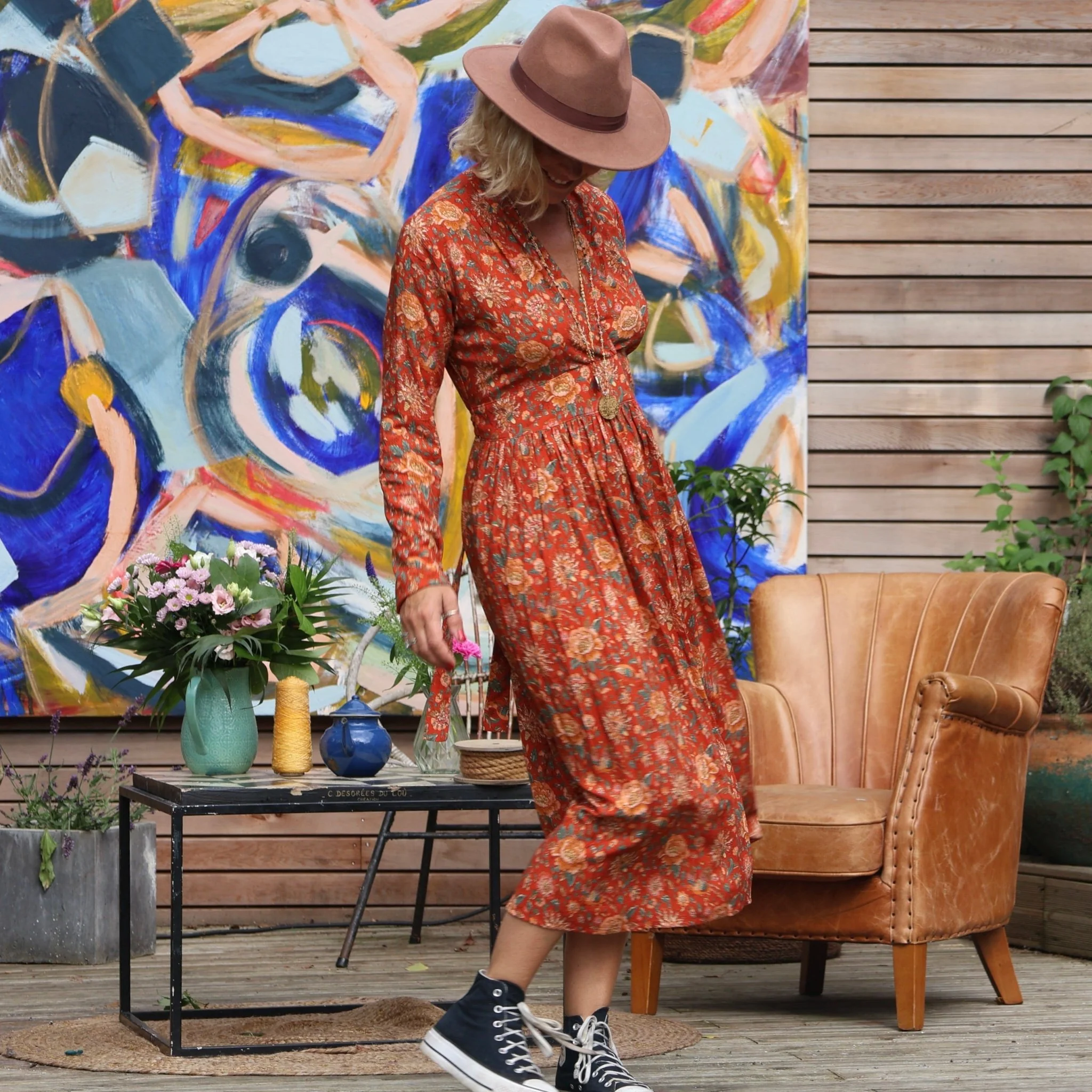 Robe Anaïs - viscose douceur d'automne - Image 7