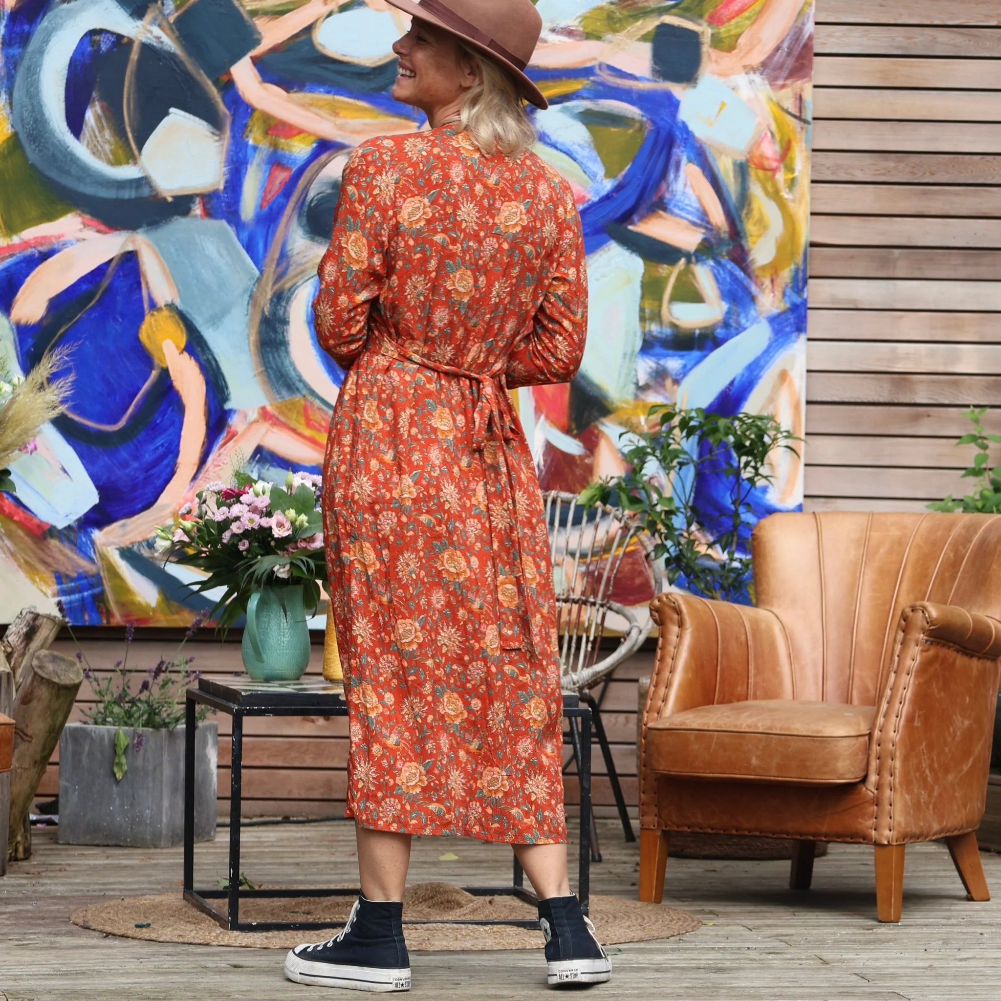 Robe Anaïs - viscose douceur d'automne - Image 8