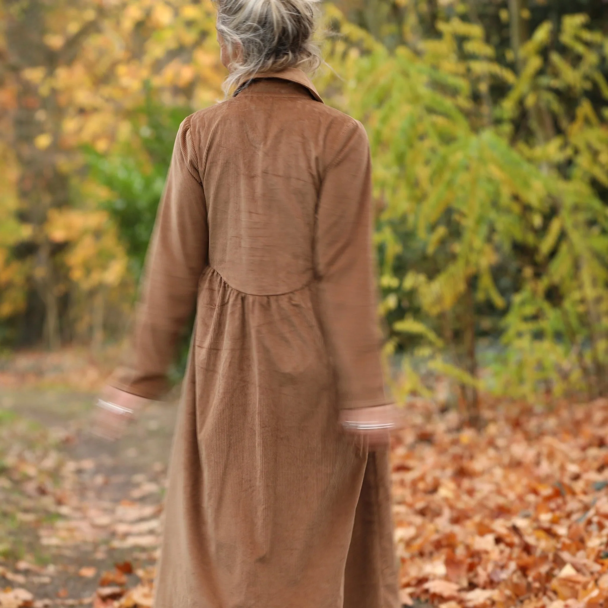 Robe Arlène - Velours côtelé camel - Image 2