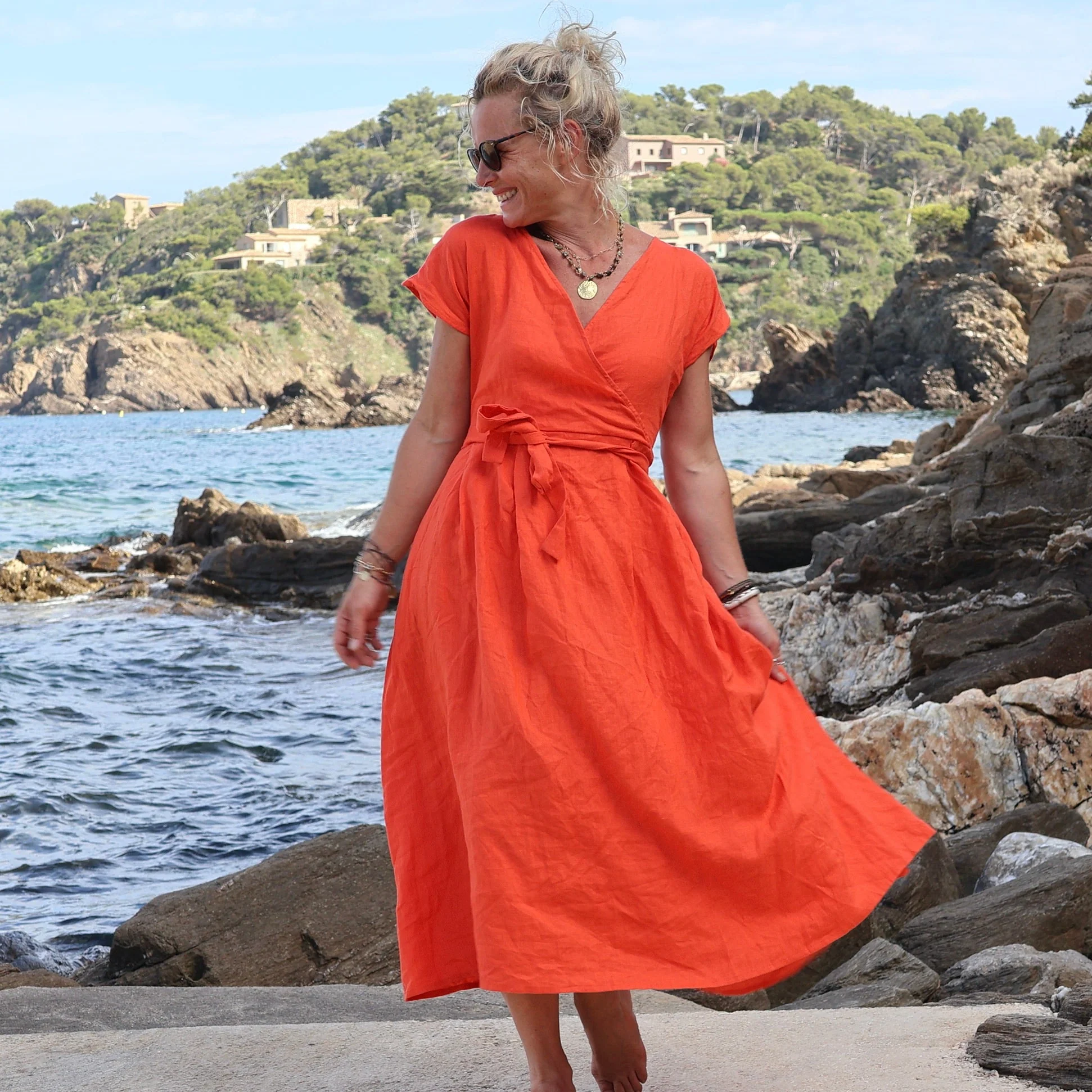 Robe Athéna - lin orange