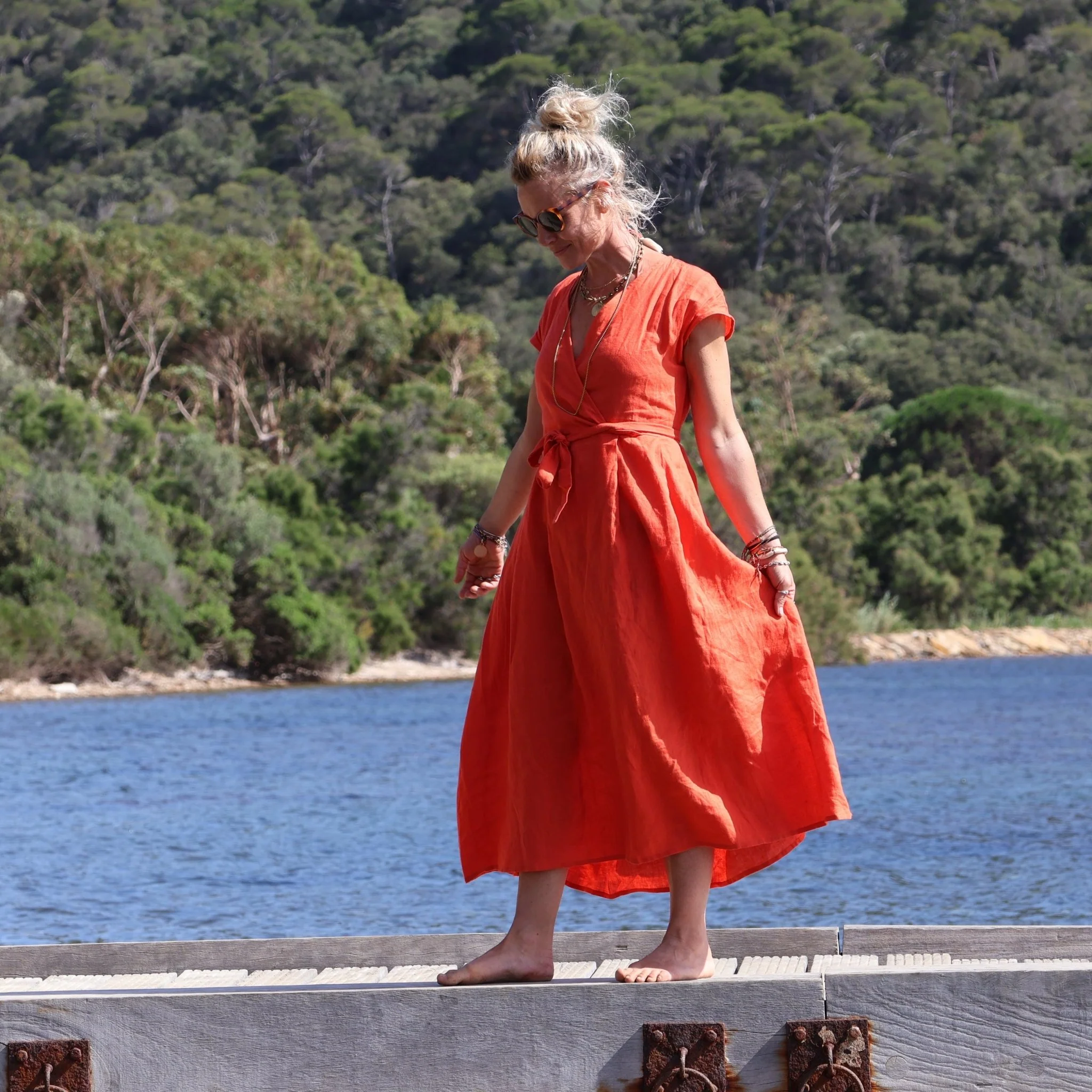 Robe Athéna - lin orange - Image 6