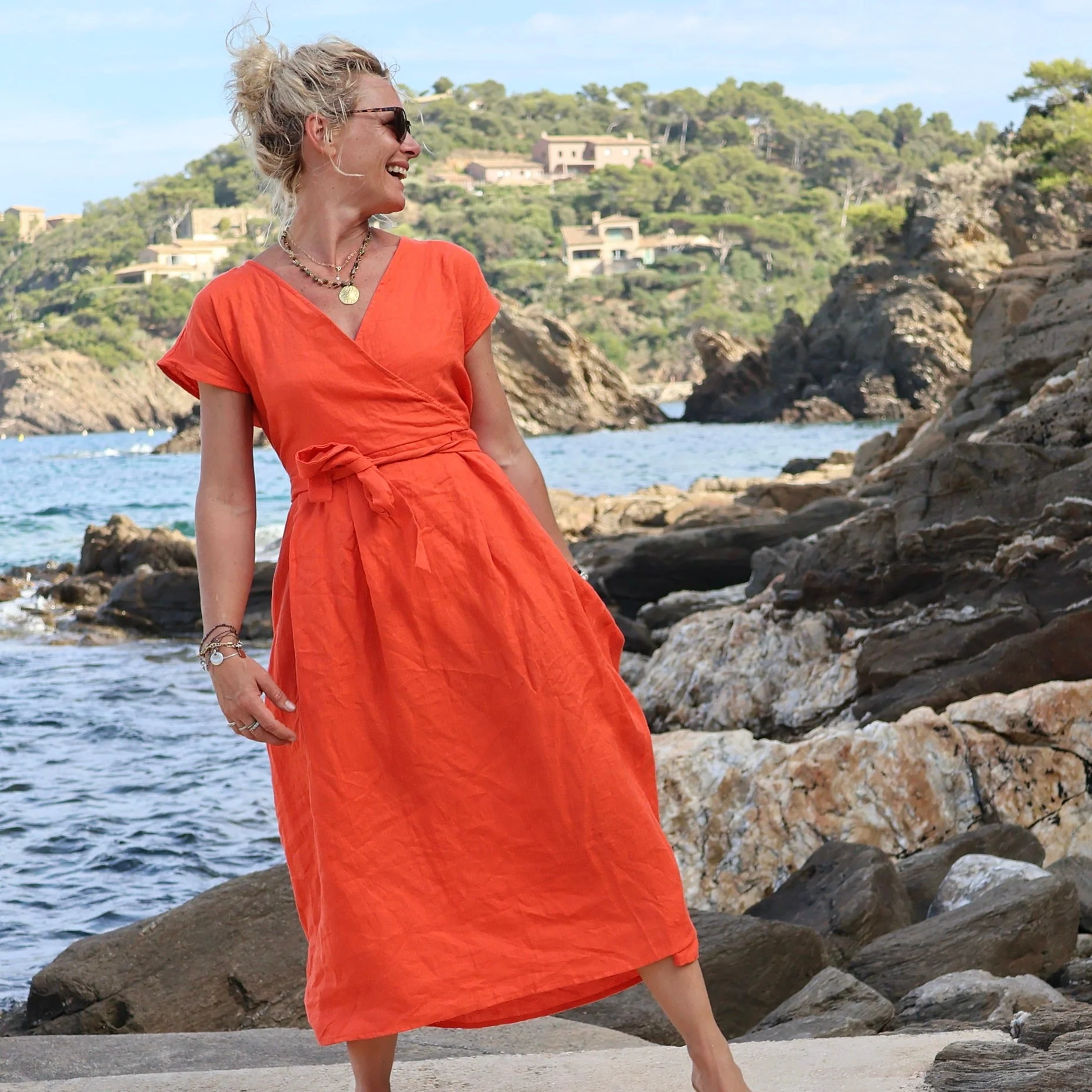 Robe Athéna - lin orange - Image 7
