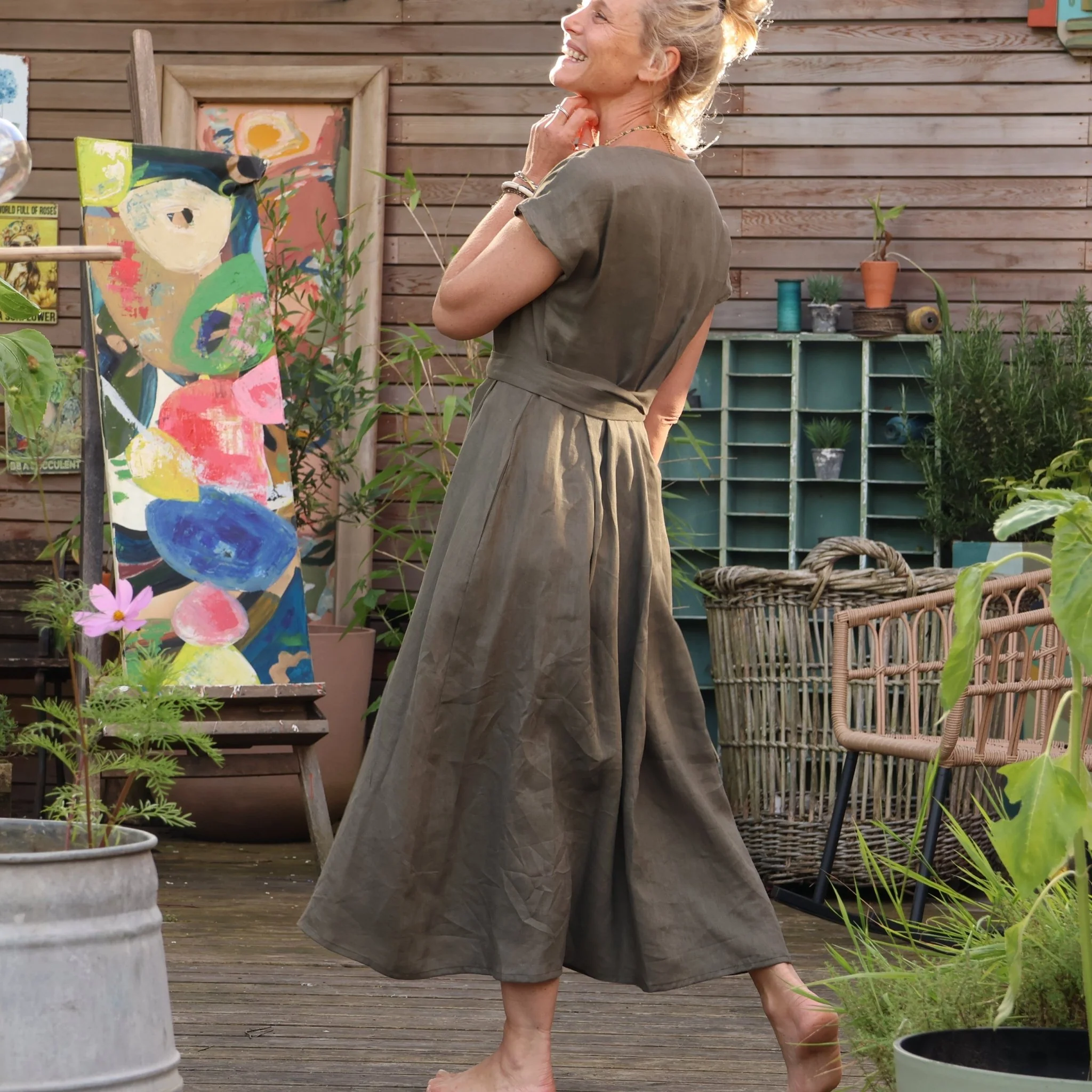 Robe Athéna - lin tilleul - Image 7