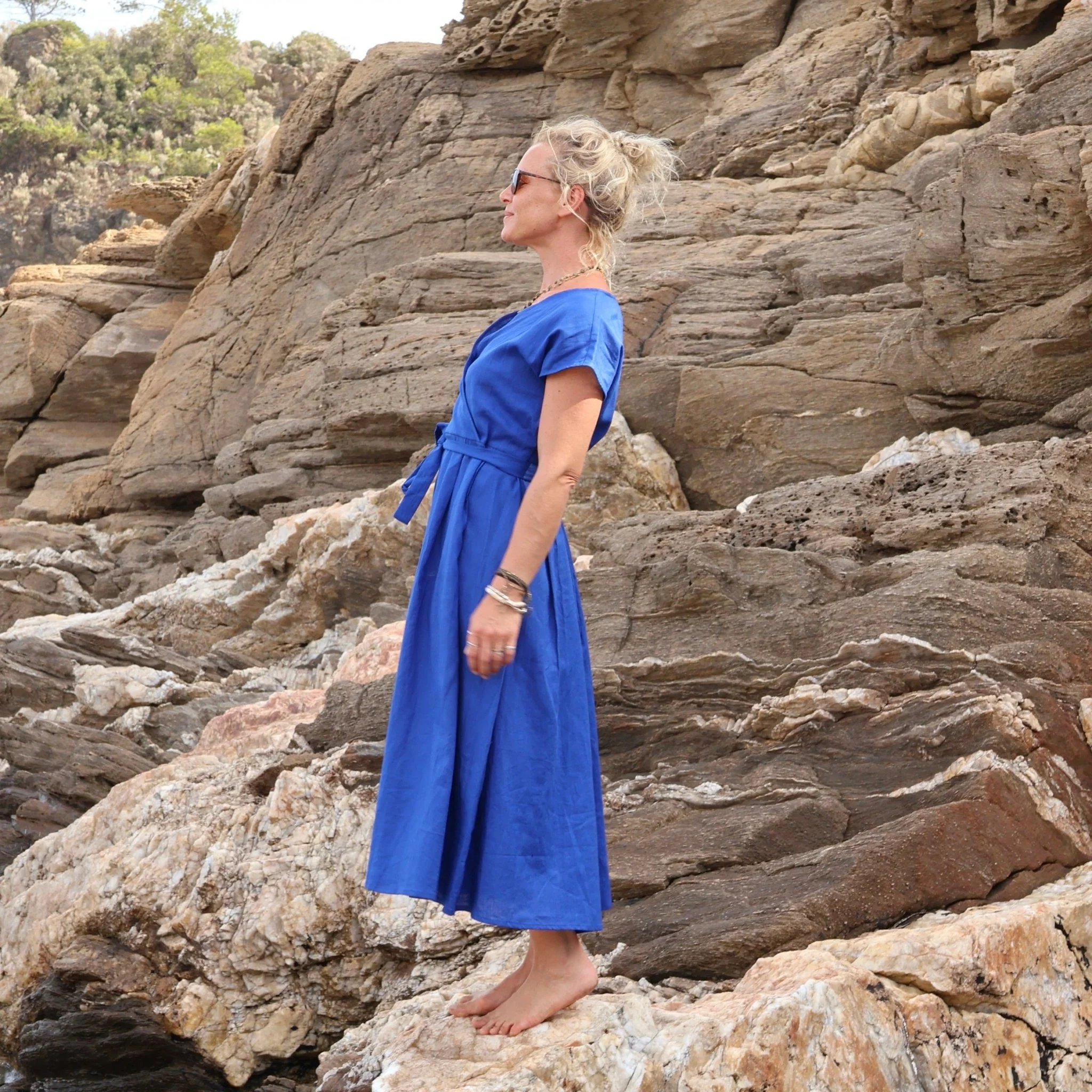 Robe Athéna - lin bleu majorelle - Image 5