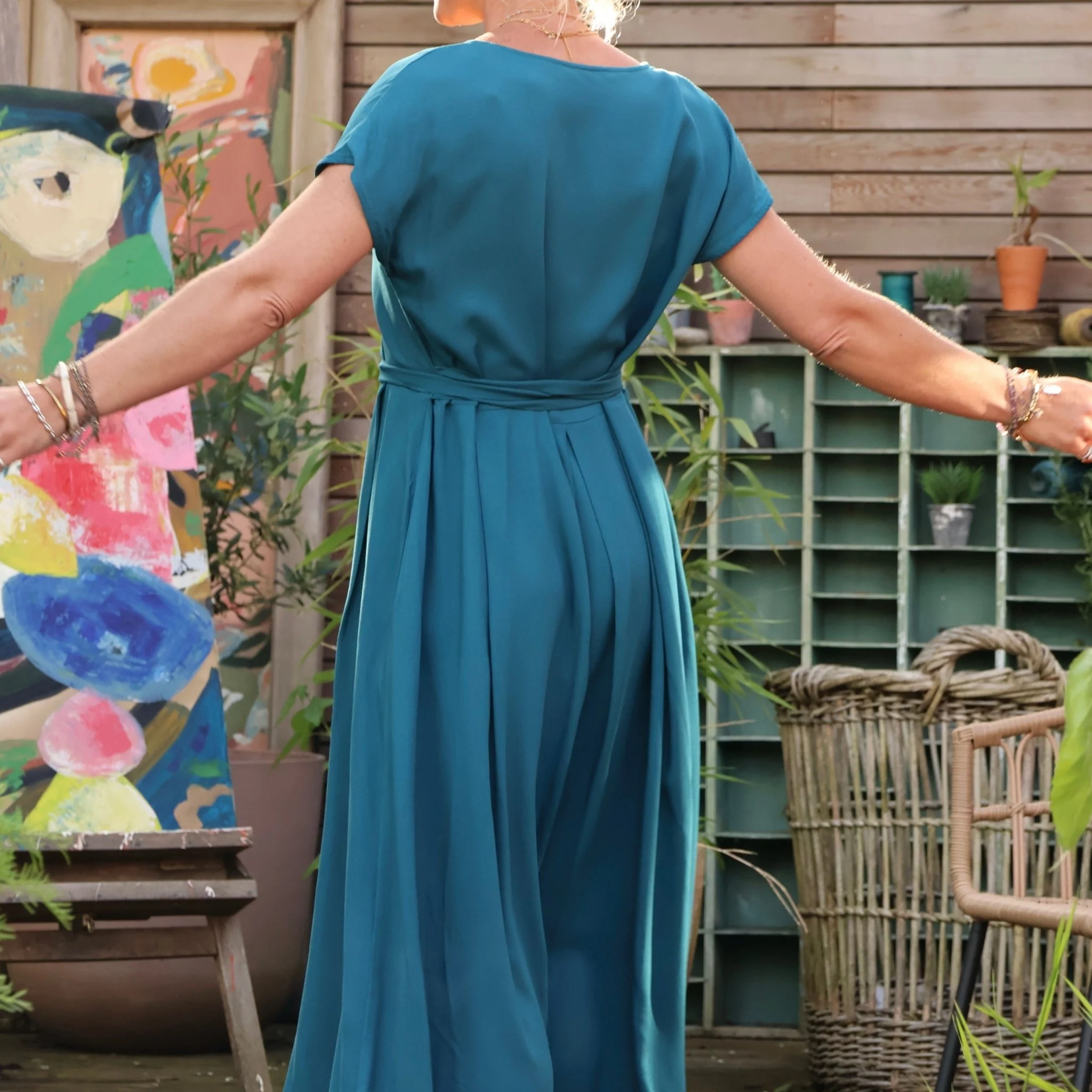 Robe Athéna - viscose canard - Image 3